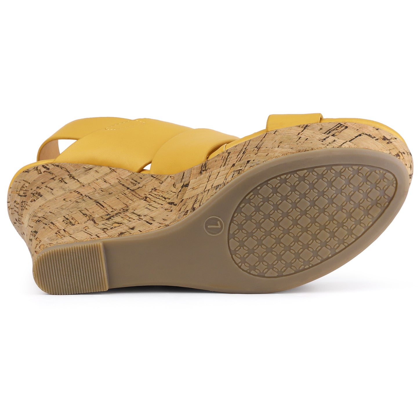 Women's Wood Decoration Strappy Platform Wedge Sandals