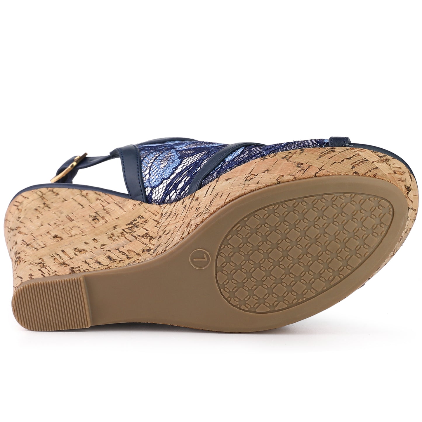 Sandalias de cuña con plataforma y punta abierta para mujer
