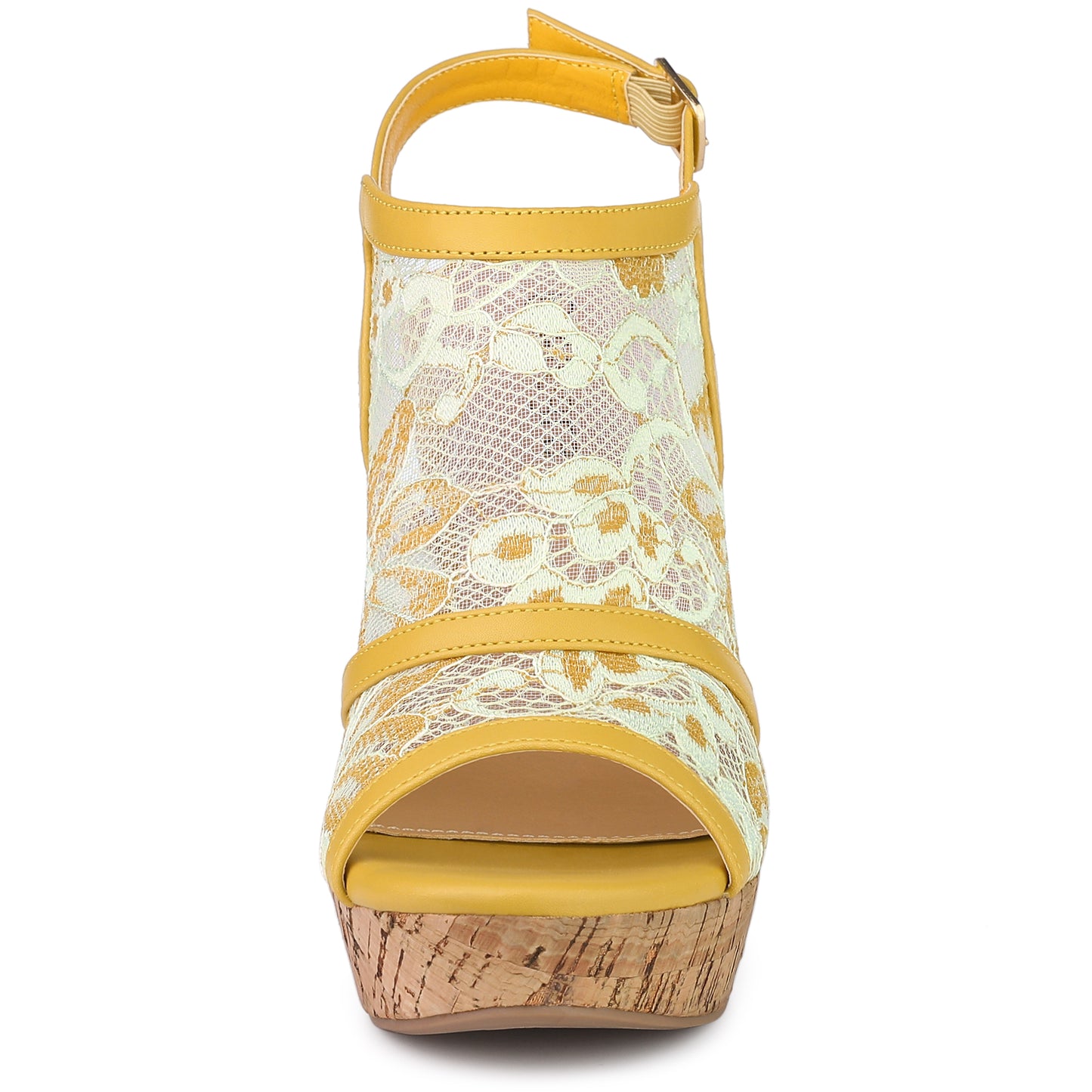 Sandalias de cuña con plataforma y punta abierta para mujer