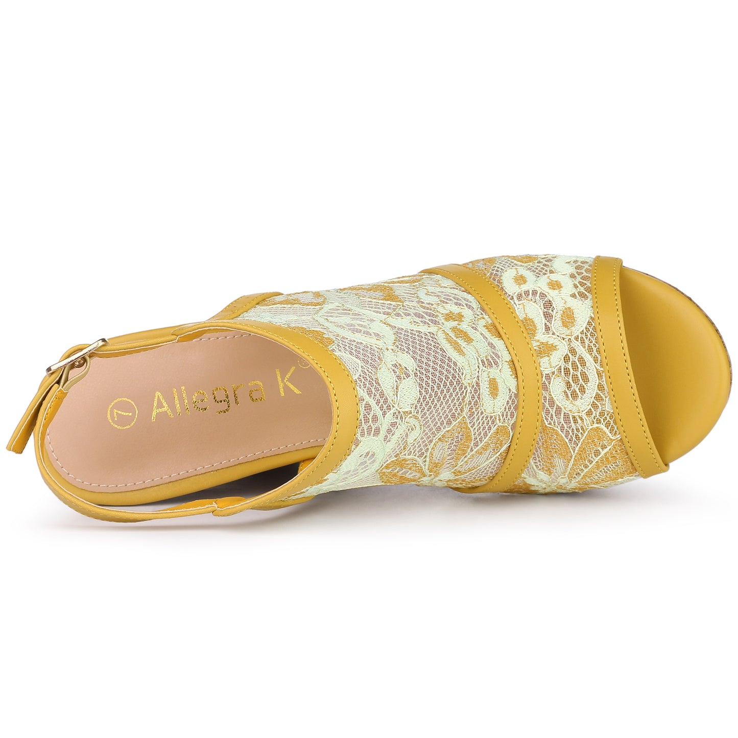 Sandalias de cuña con plataforma y punta abierta para mujer