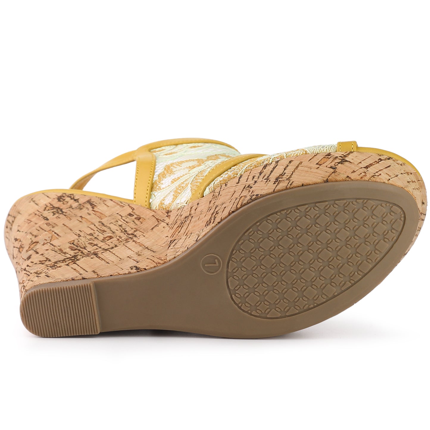 Sandalias de cuña con plataforma y punta abierta para mujer