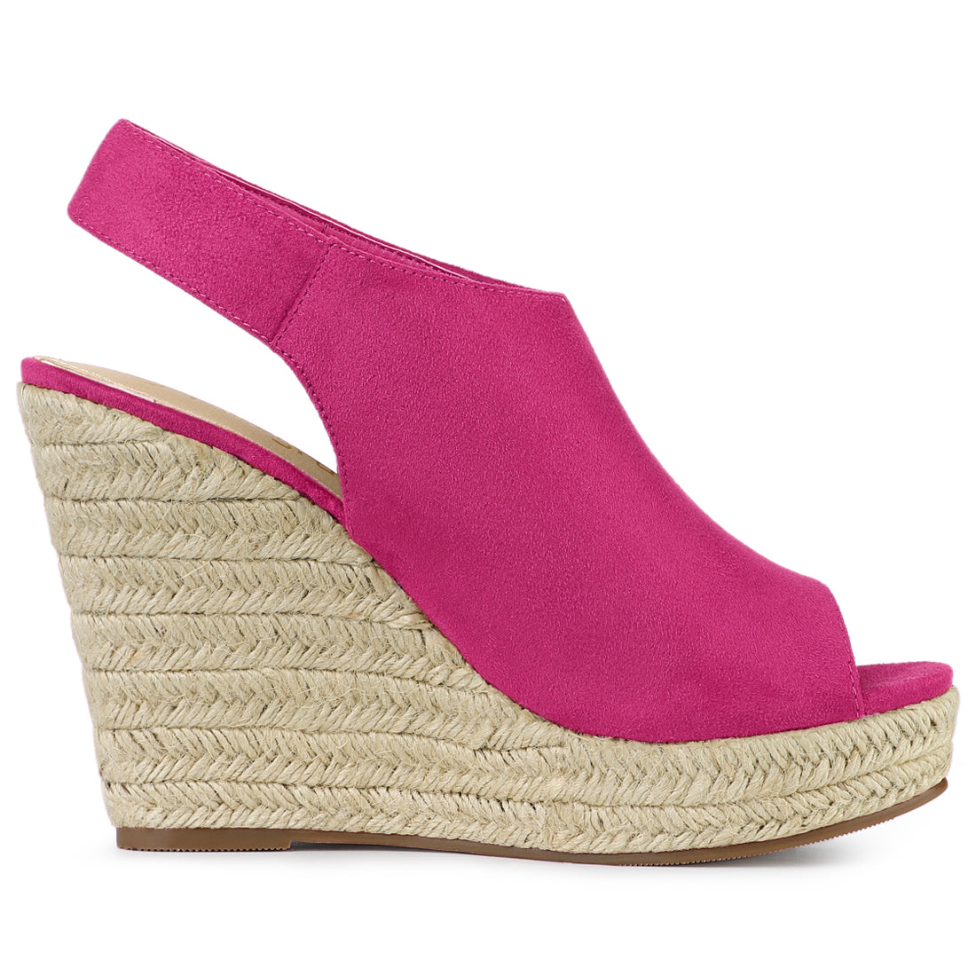 Sandalias de cuña con plataforma y tacón de alpargatas para mujer