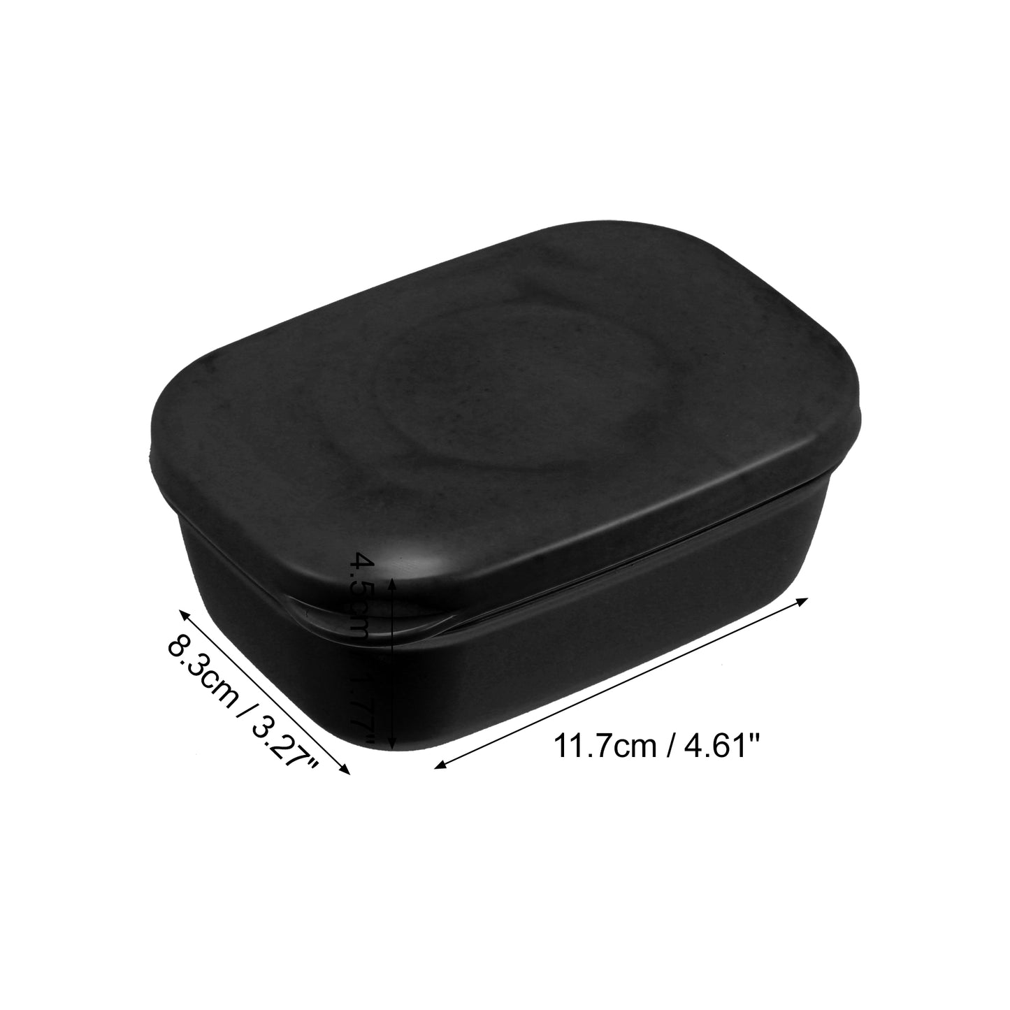 Plastic Soap Dish Soap Storage Box for Home Bathroom Kitchen Black