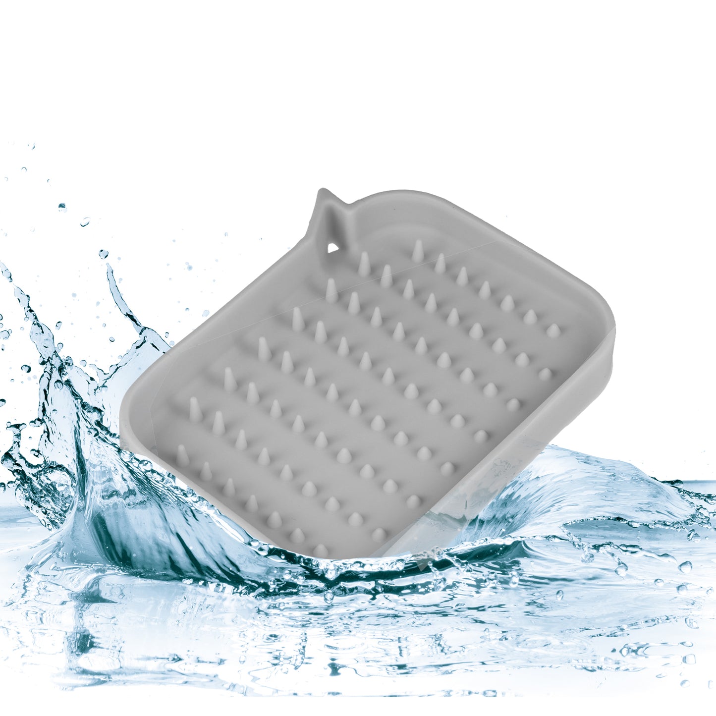 Silicone Soap Dish, Keep Soap Dry Cleaning Storage, 2 Pcs Gray Purple