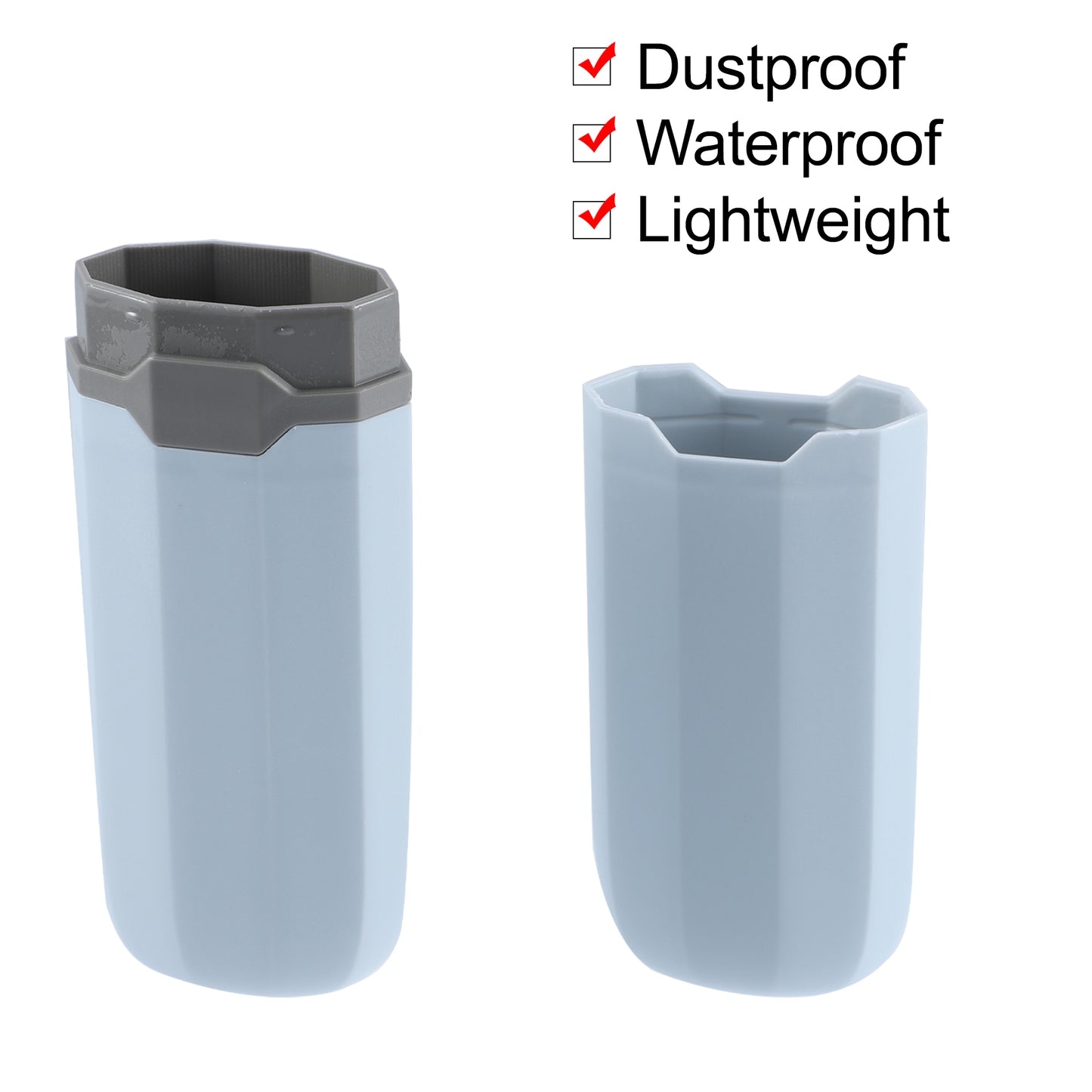 Plastic Toothbrush Case, Traveling Toothbrush Holders Case, 7.87"x2.17" Blue