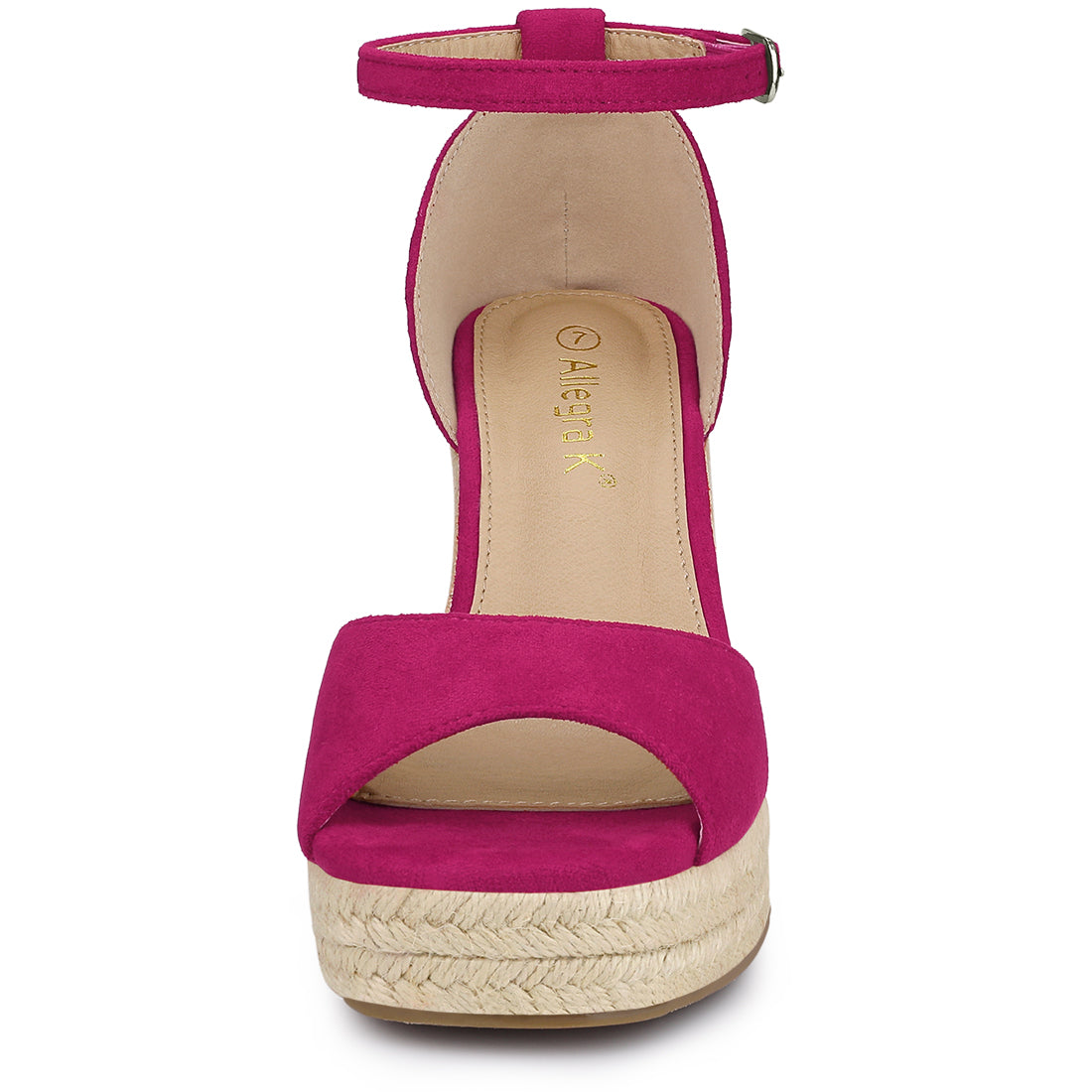 Sandalias de plataforma con tiras en el tobillo y tacón de cuña para mujer