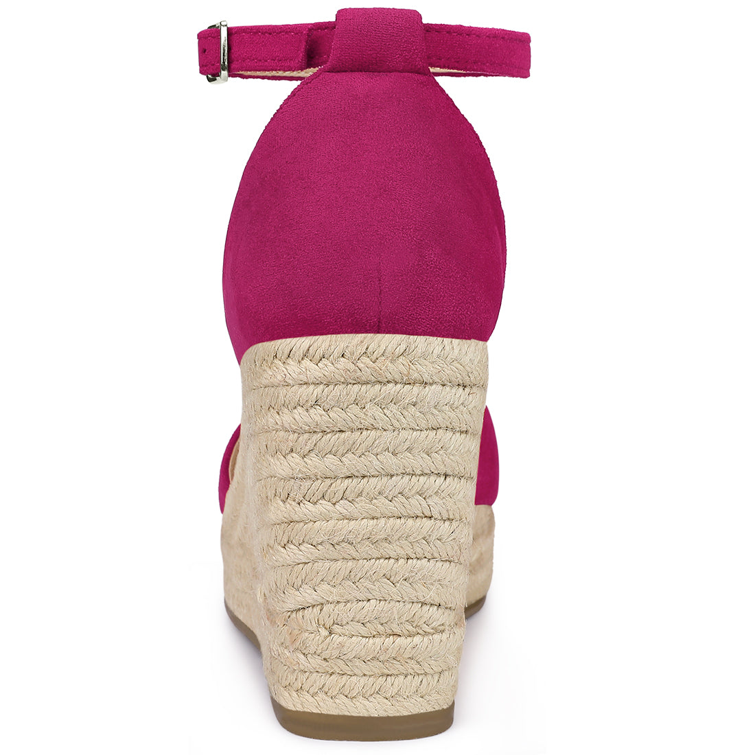 Sandalias de plataforma con tiras en el tobillo y tacón de cuña para mujer