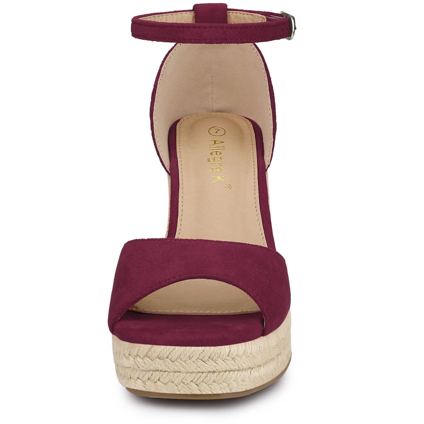 Sandalias de plataforma con tiras en el tobillo y tacón de cuña para mujer
