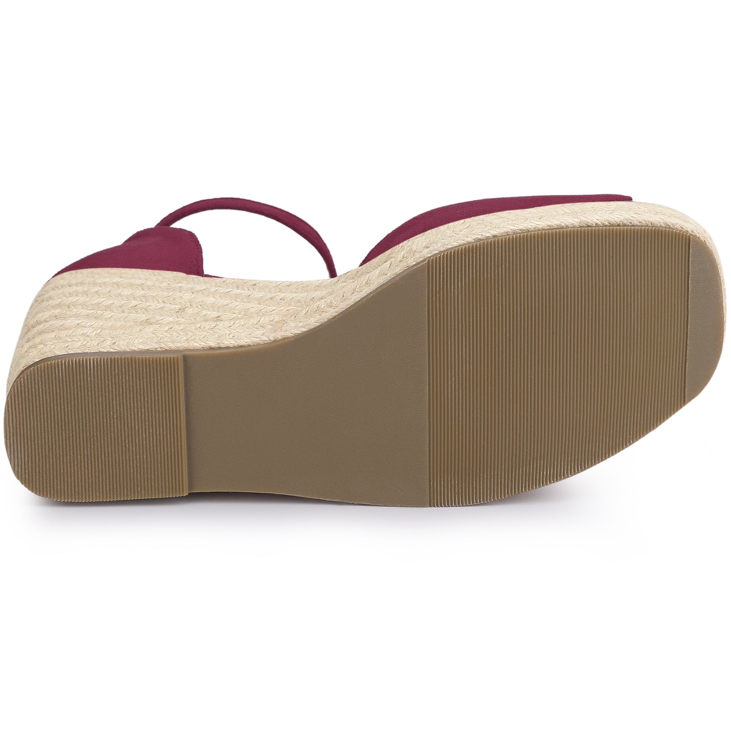 Sandalias de plataforma con tiras en el tobillo y tacón de cuña para mujer