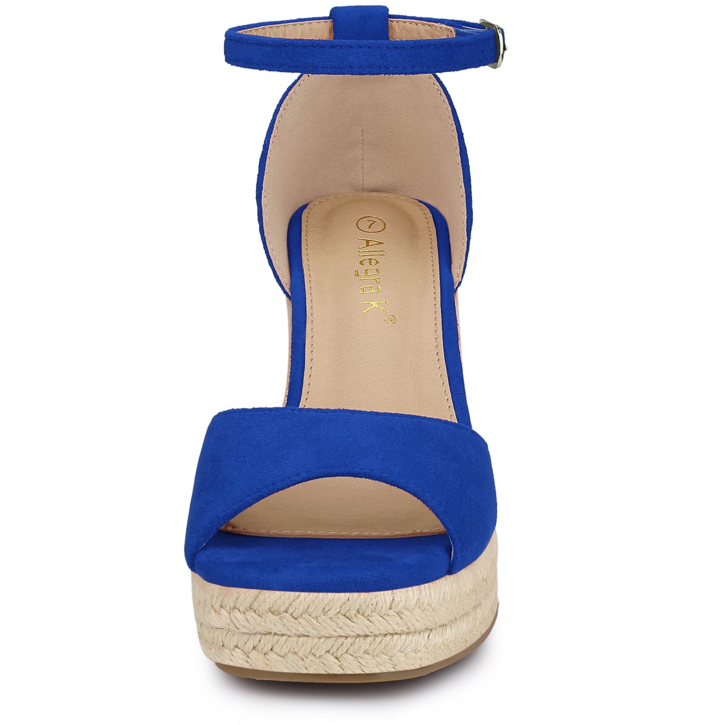 Sandalias de plataforma con tiras en el tobillo y tacón de cuña para mujer