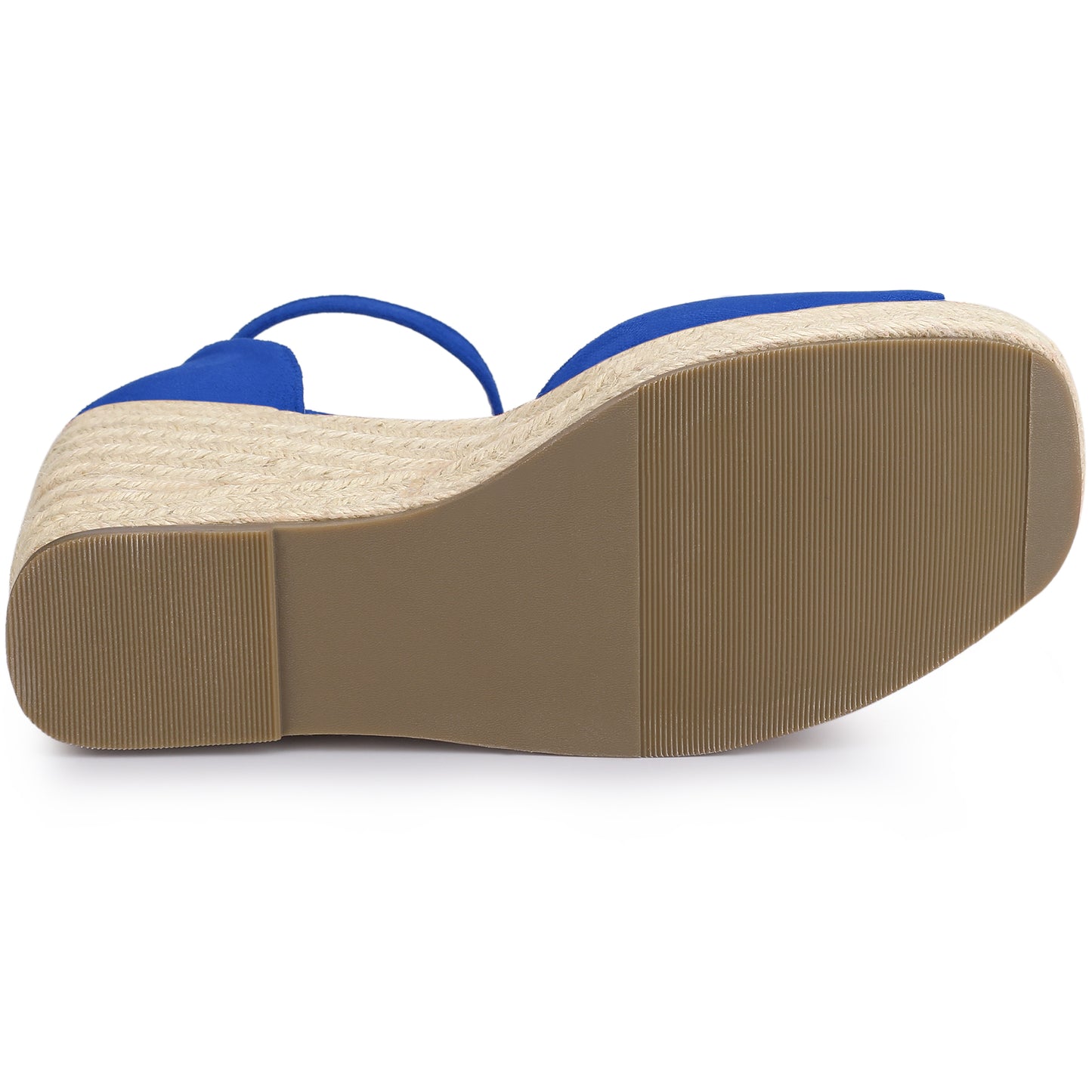 Sandalias de plataforma con tiras en el tobillo y tacón de cuña para mujer