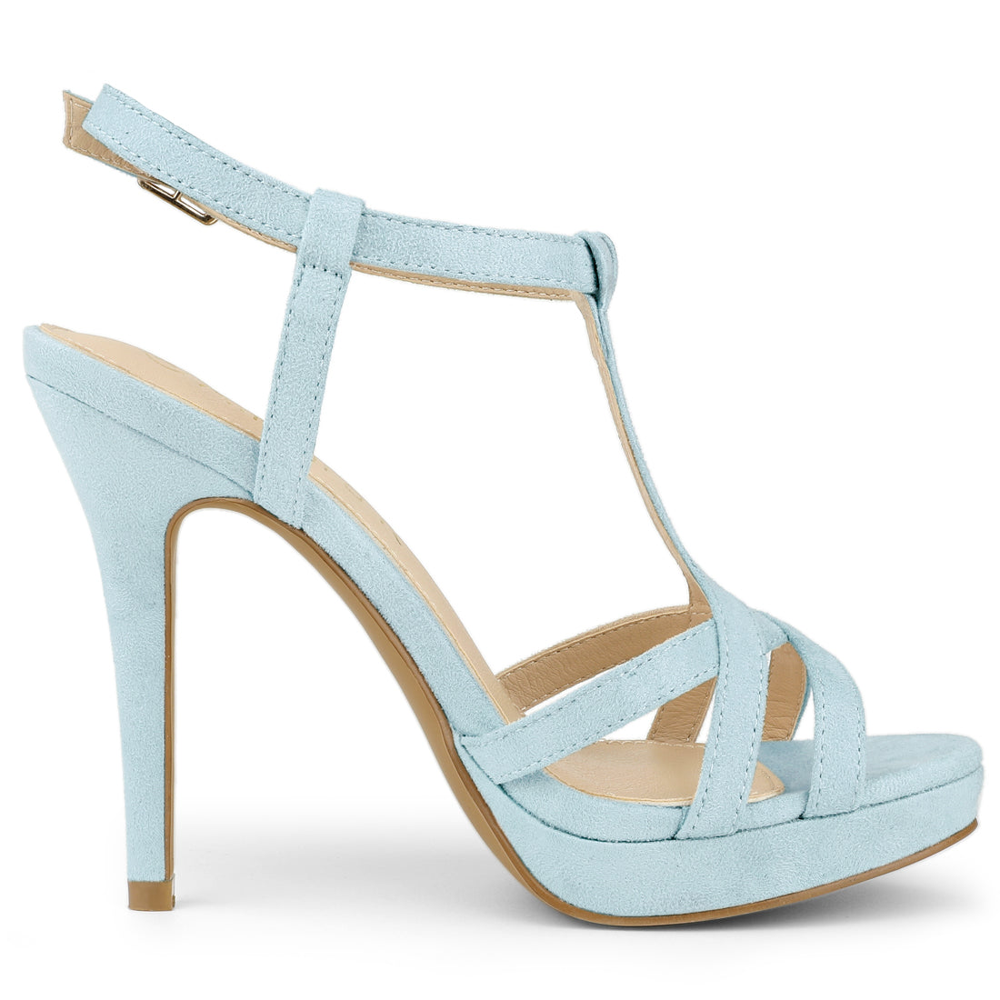 Women's T Strap Slingback Platform Stiletto Heel Sandals