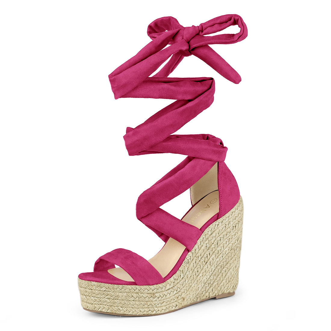 Alpargatas de mujer con plataforma, sandalias con cordones y punta abierta, cuñas y tacones