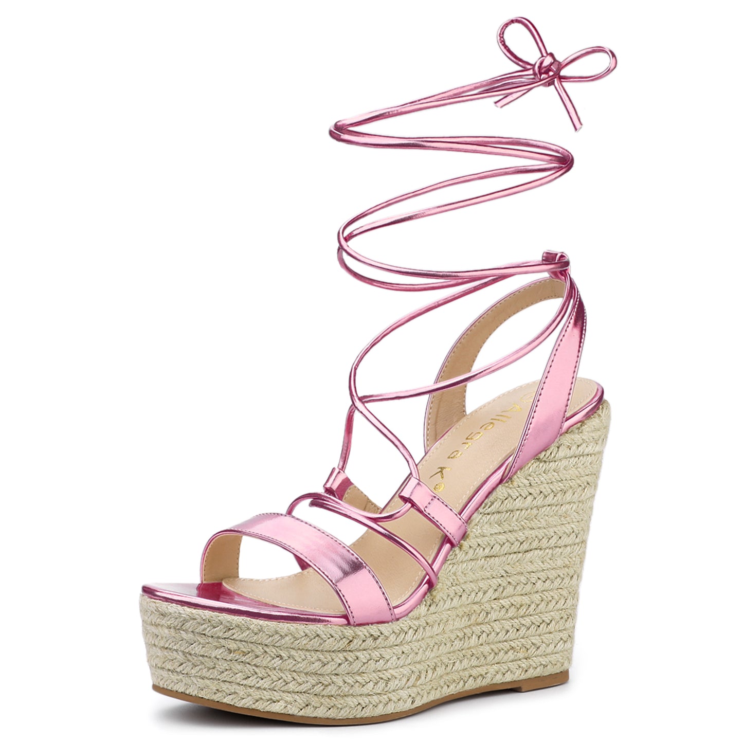 Women's Espadrilles Platform Wedges Heel Lace Up Sandals