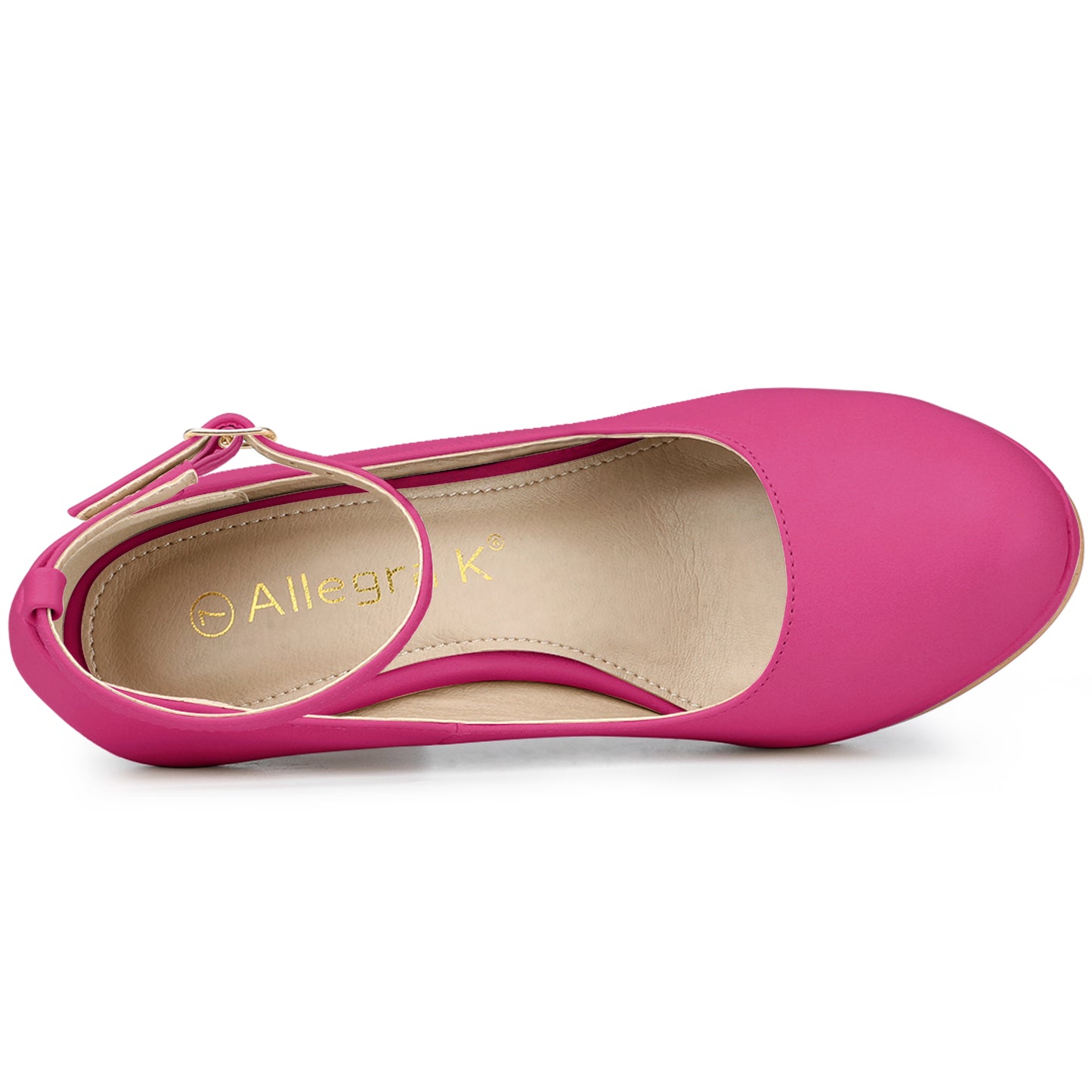 Zapatos de tacón de aguja con tiras en el tobillo y punta redonda para mujer