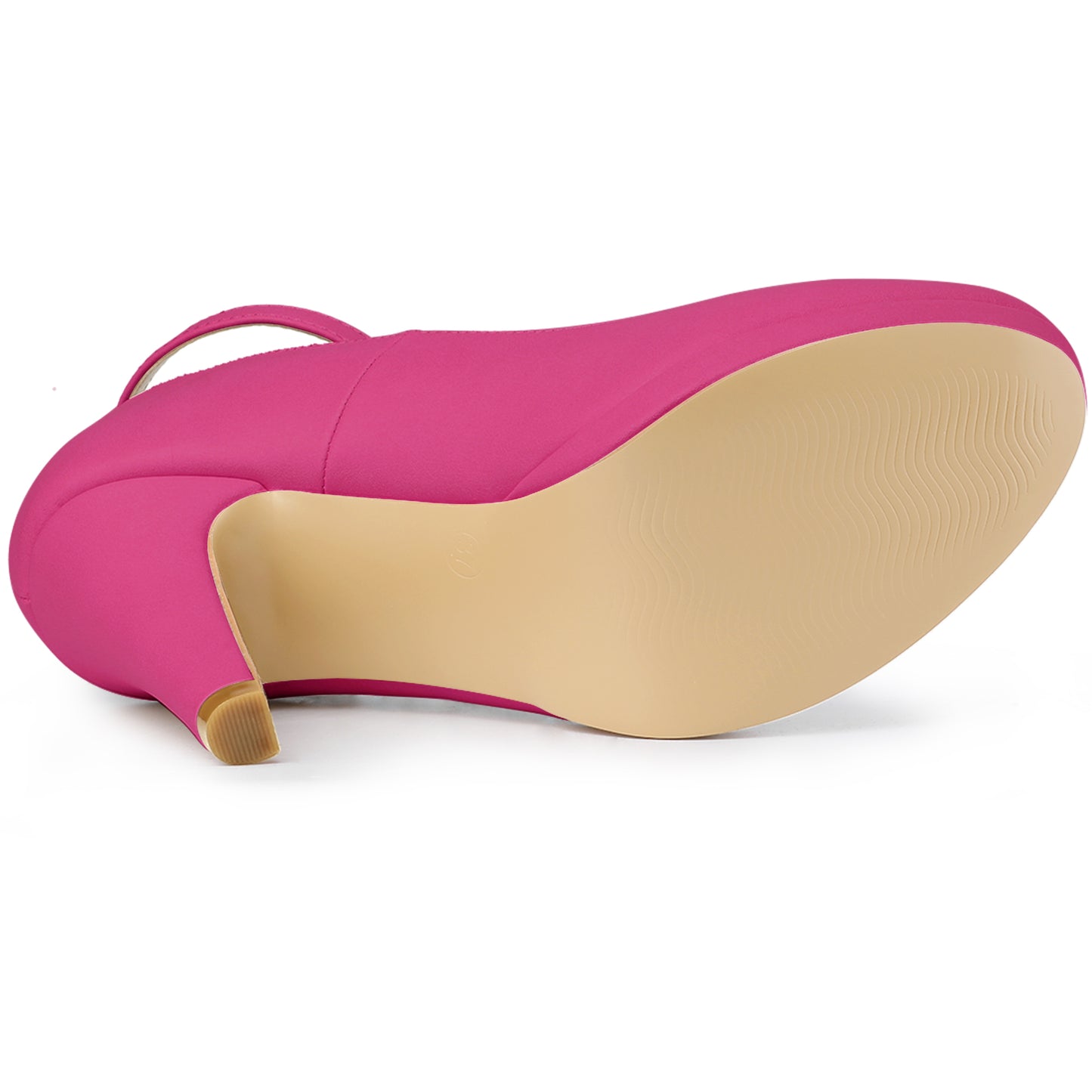 Zapatos de tacón de aguja con tiras en el tobillo y punta redonda para mujer