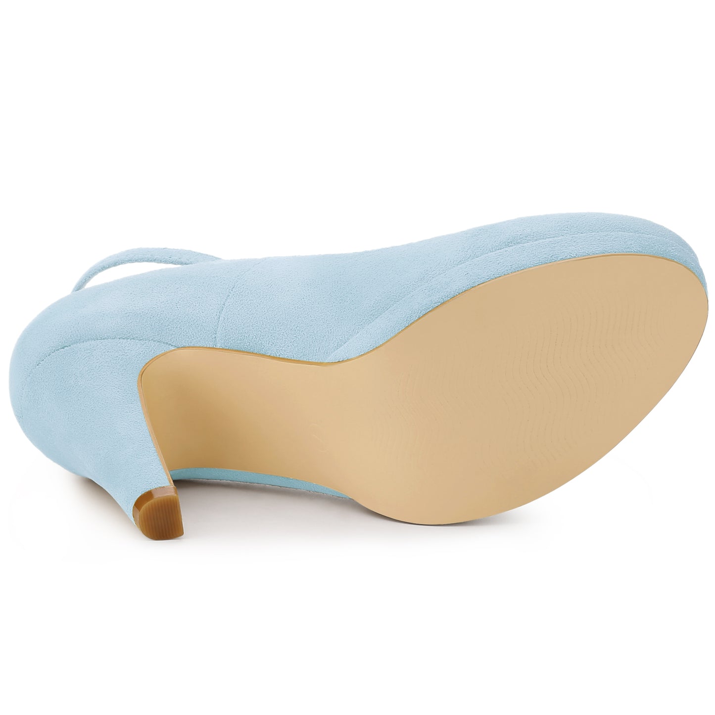 Zapatos de tacón de aguja con tiras en el tobillo y punta redonda para mujer