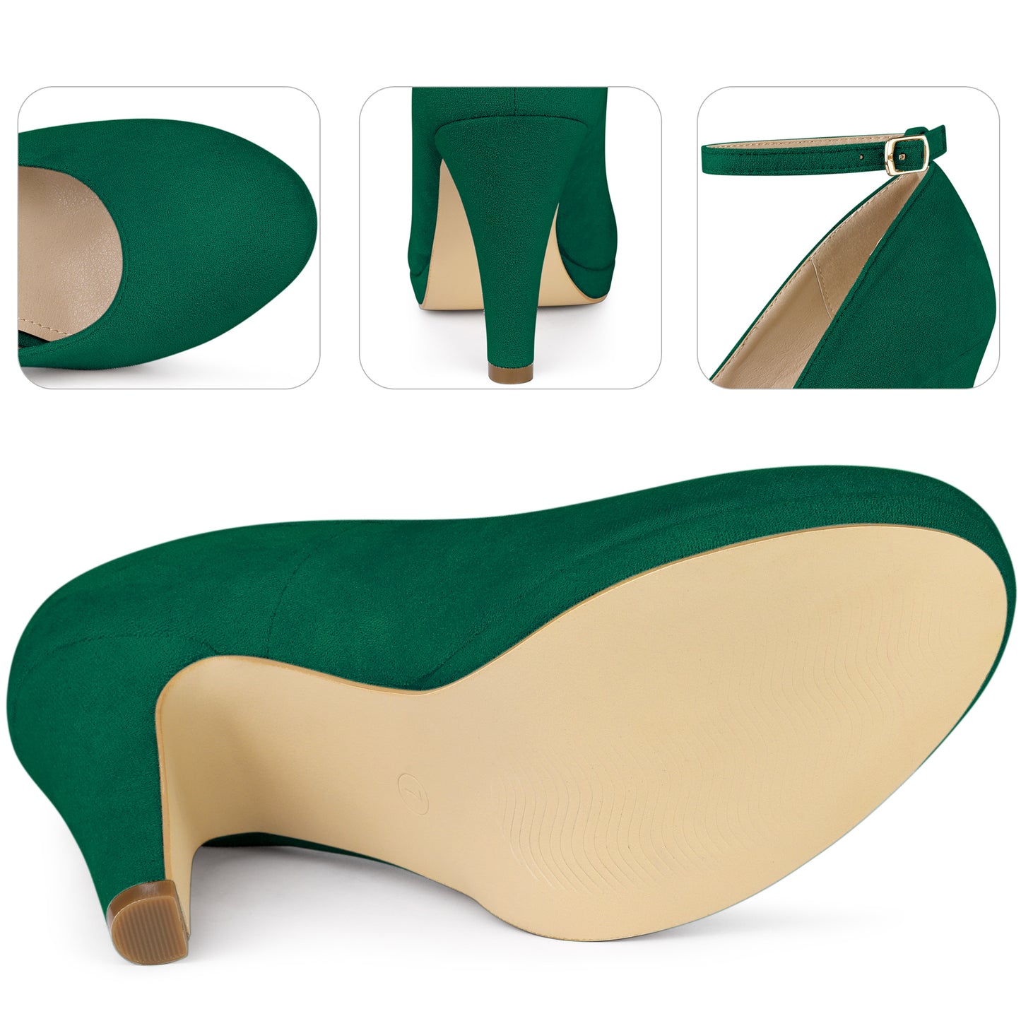 Women Mary Jane Pump Stiletto Heels Round Toe Pumps
