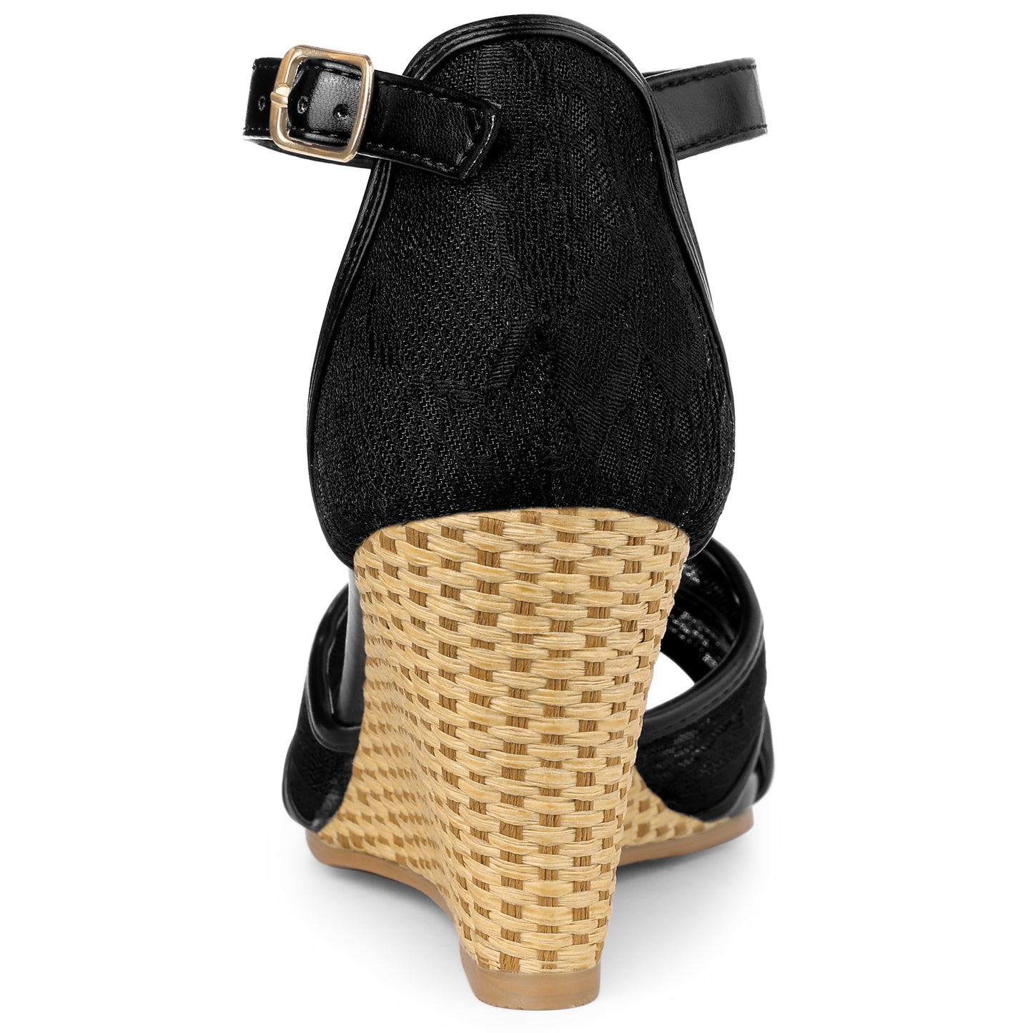 Women's Floral Lace Mesh Wedges Sandals