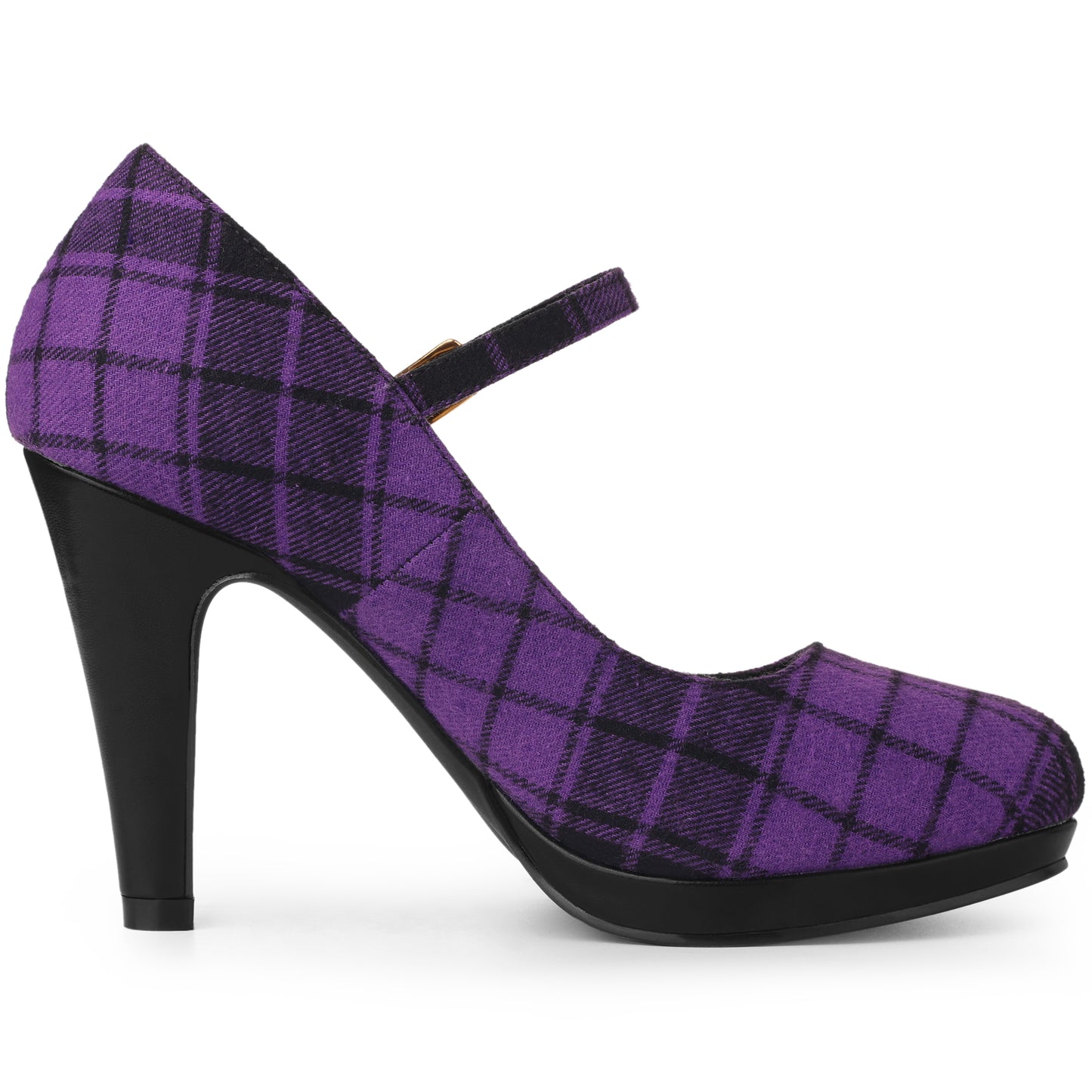 Zapatos Mary Jane con plataforma y tacón de aguja de pata de gallo para mujer