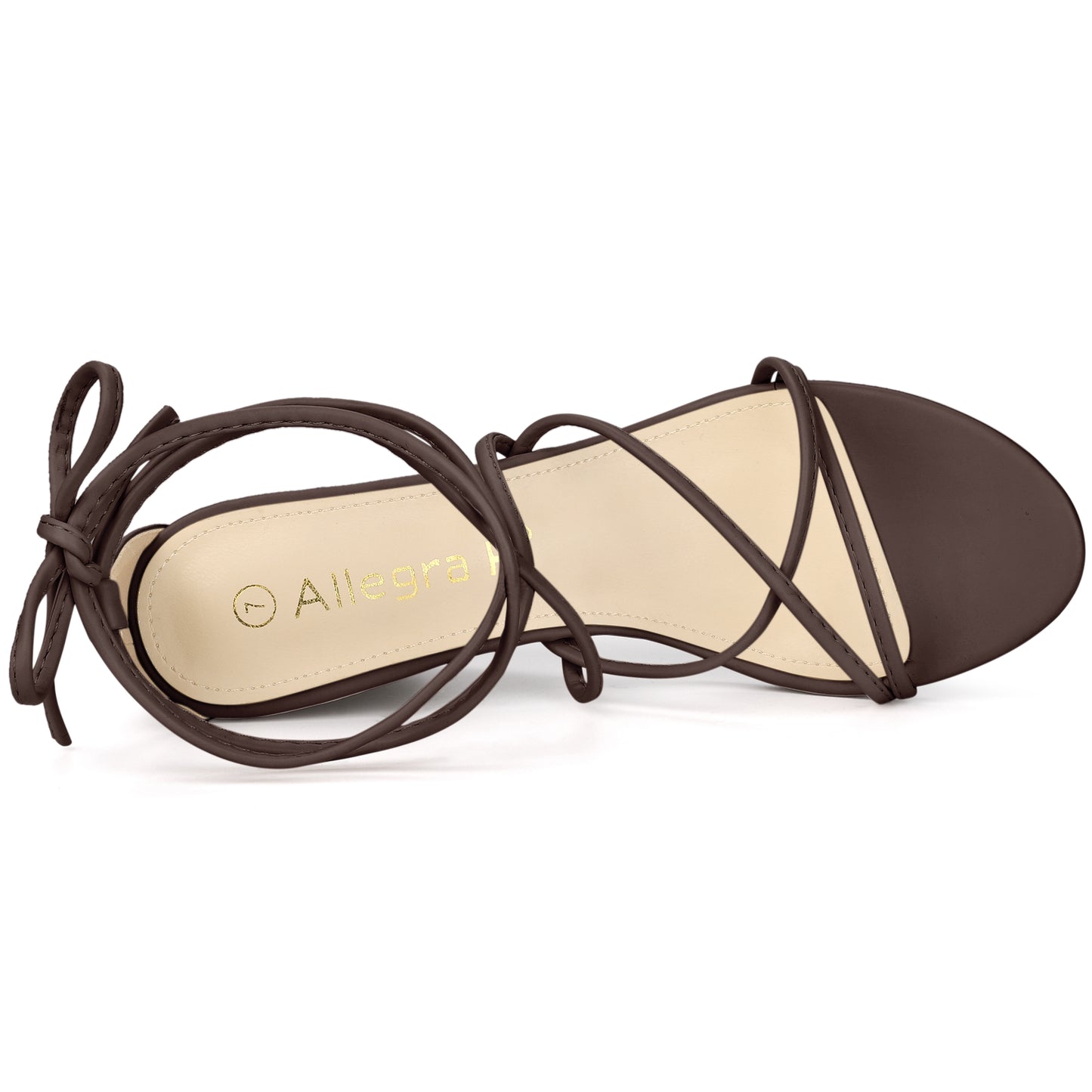 Sandalias de cuña con tiras y cordones para mujer