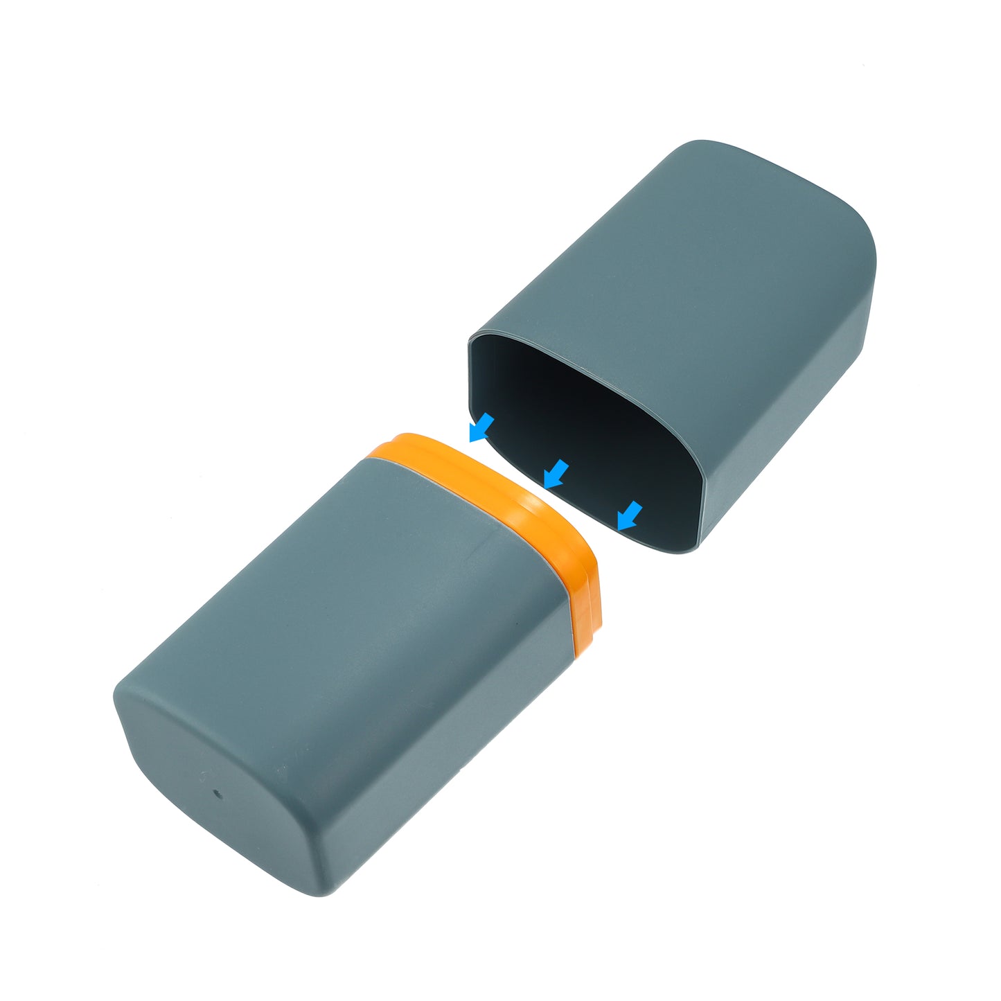 Toothbrush Case Traveling Toothbrush Holders, 7.87"x2.95"x2.17" Gray Blue