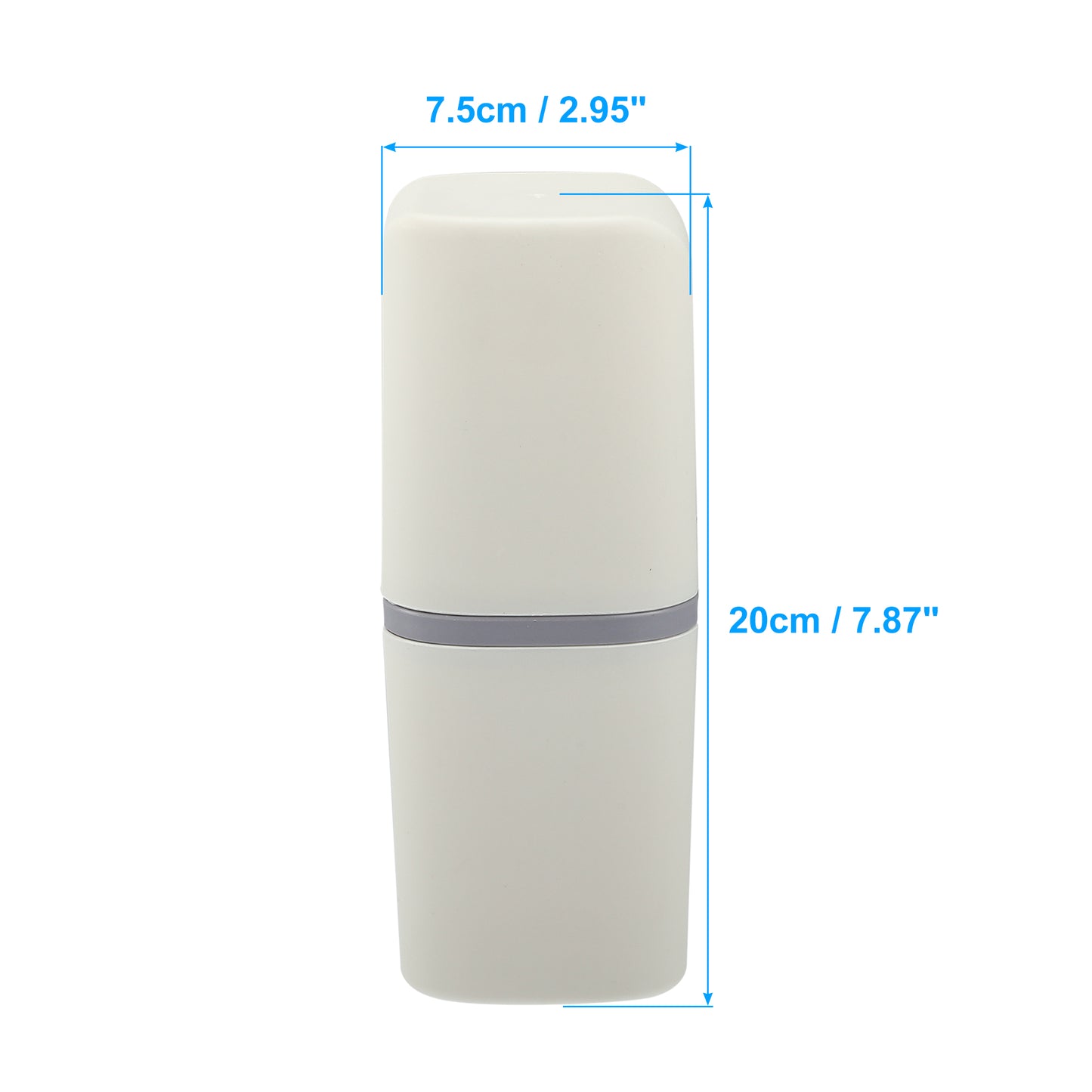 Toothbrush Case Traveling Toothbrush Holders, 7.87"x2.95"x2.17" White