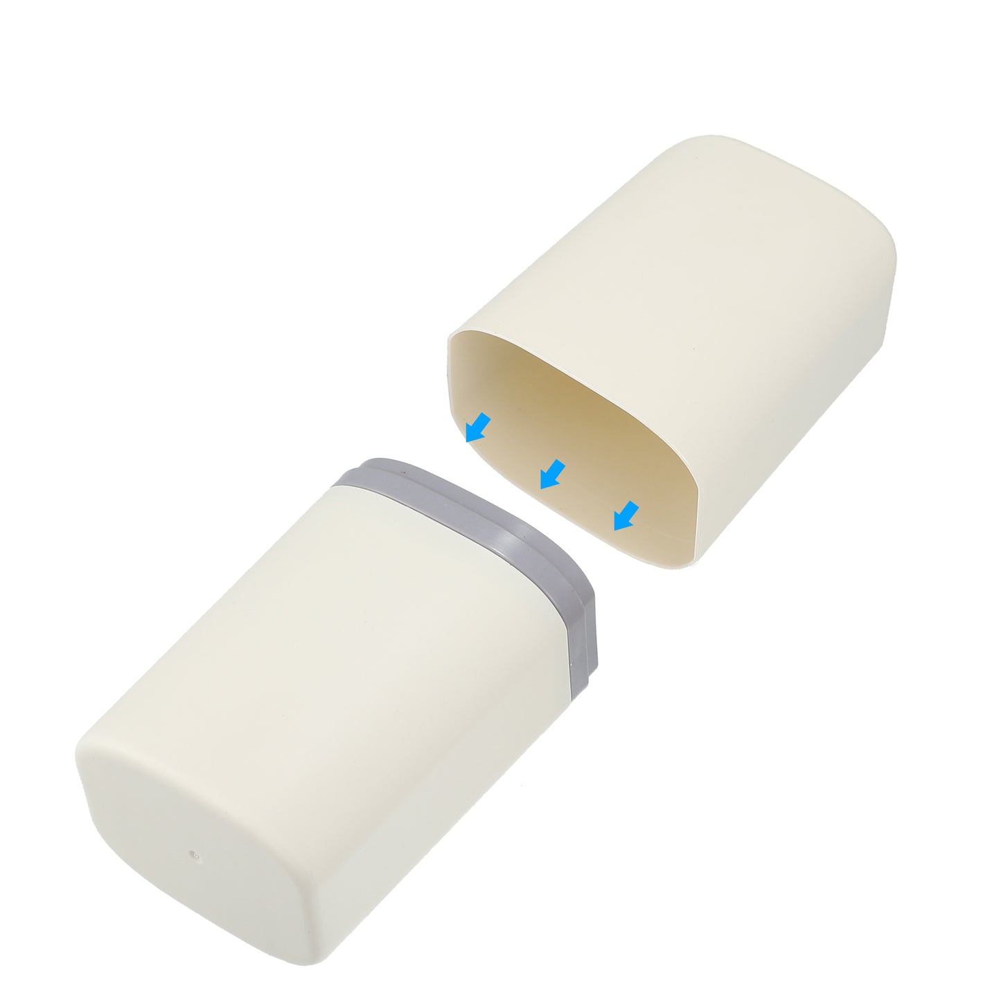 Toothbrush Case Traveling Toothbrush Holders, 7.87"x2.95"x2.17" White