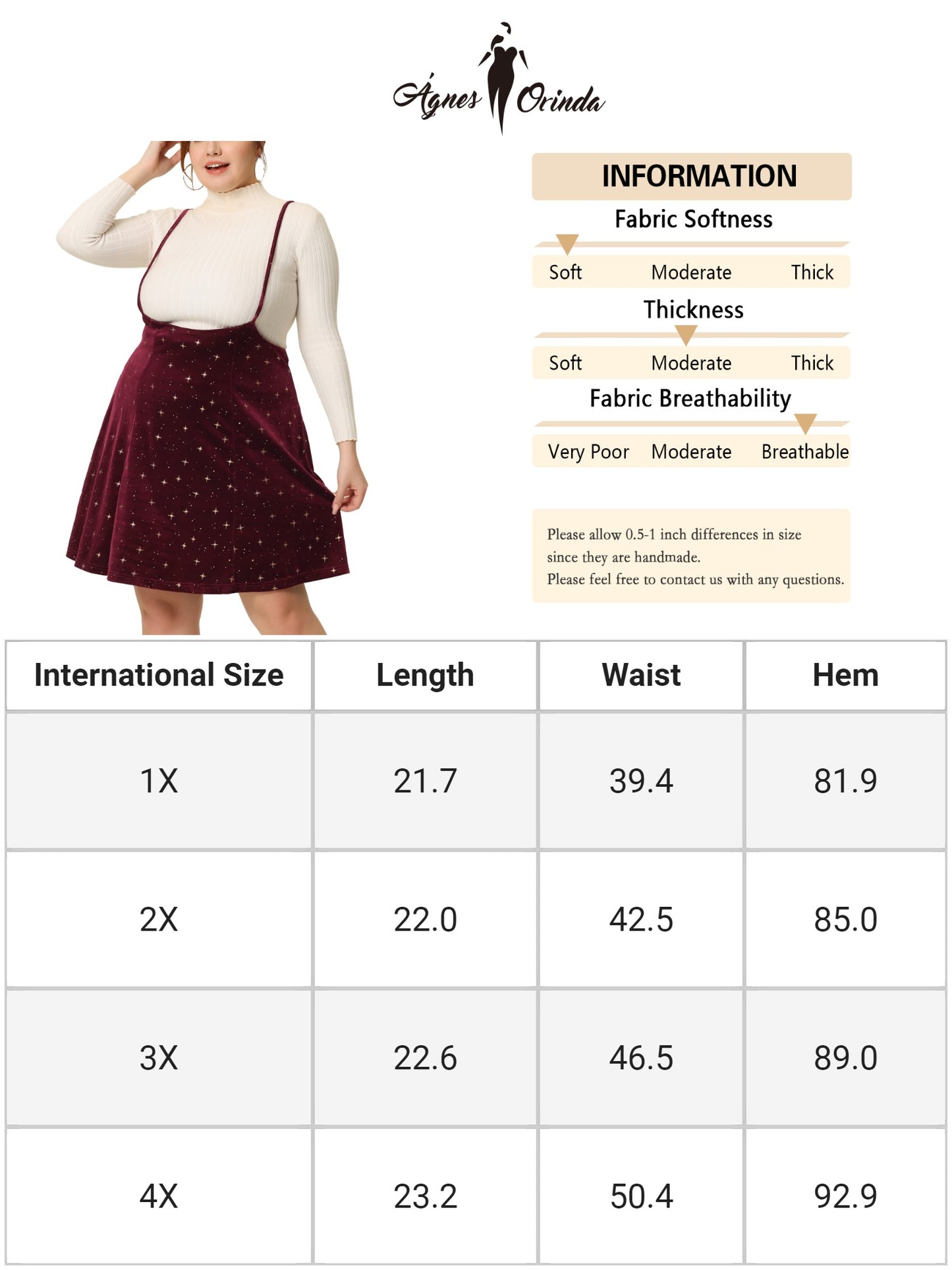 Women Plus Size Velvet Skater Skirts Flared Gilding Metallic Shiny Star Suspender Braces Skirt