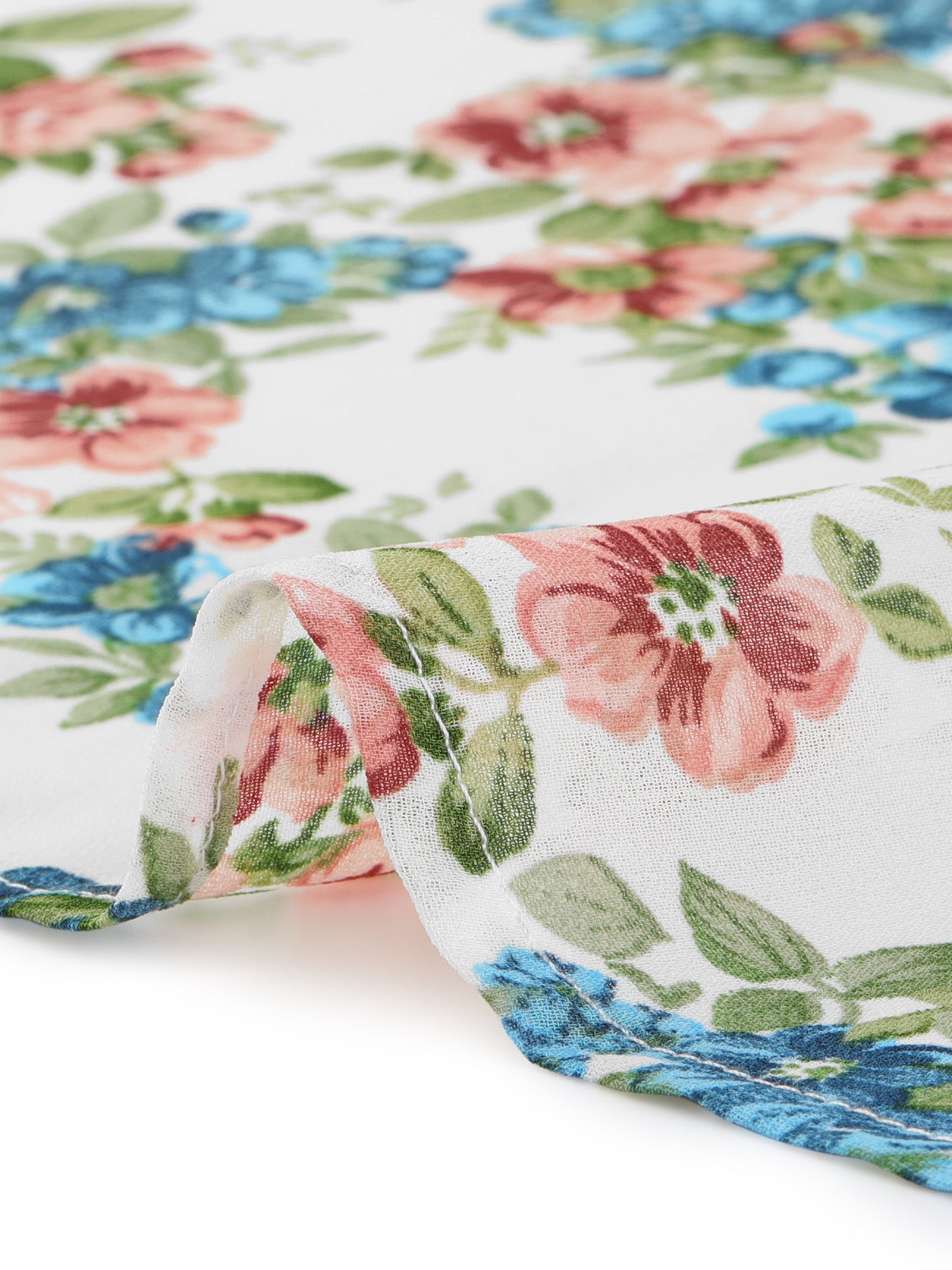 Women's Floral Ruffle Skirt Wrap Tiered Asymmetrical Chiffon Skirt