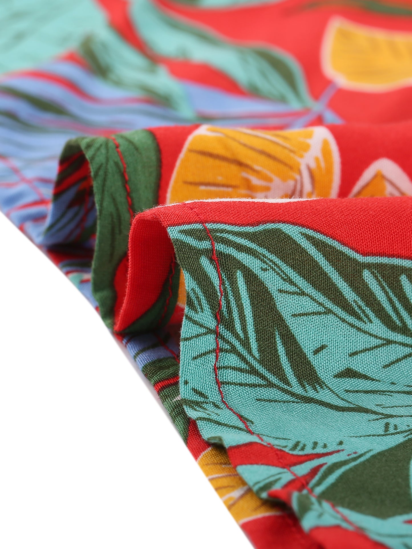 Women's Summer Beach Ruched Split Thigh Tropical Skirt