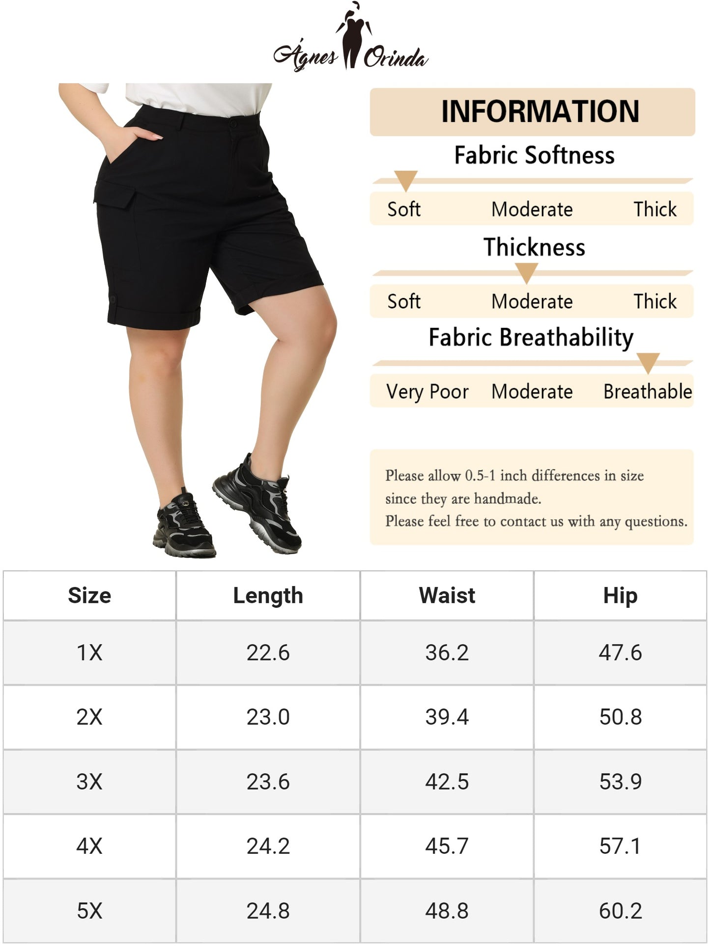 Women Plus Size Bermuda Shorts Summer Jogger Cargo Pocket Track Shorts with Pockets