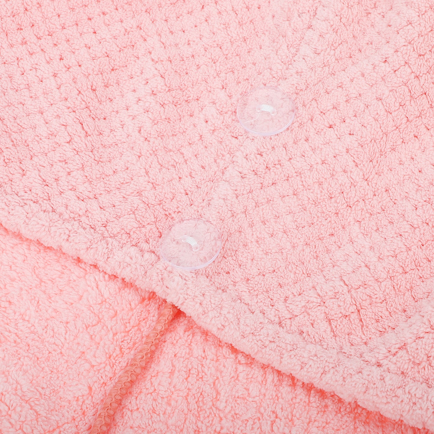 2 Pcs Soft Hair Towel Wrap, Coral Fleece Drying Towel Cap, 9.84x27.56 Inch Pink