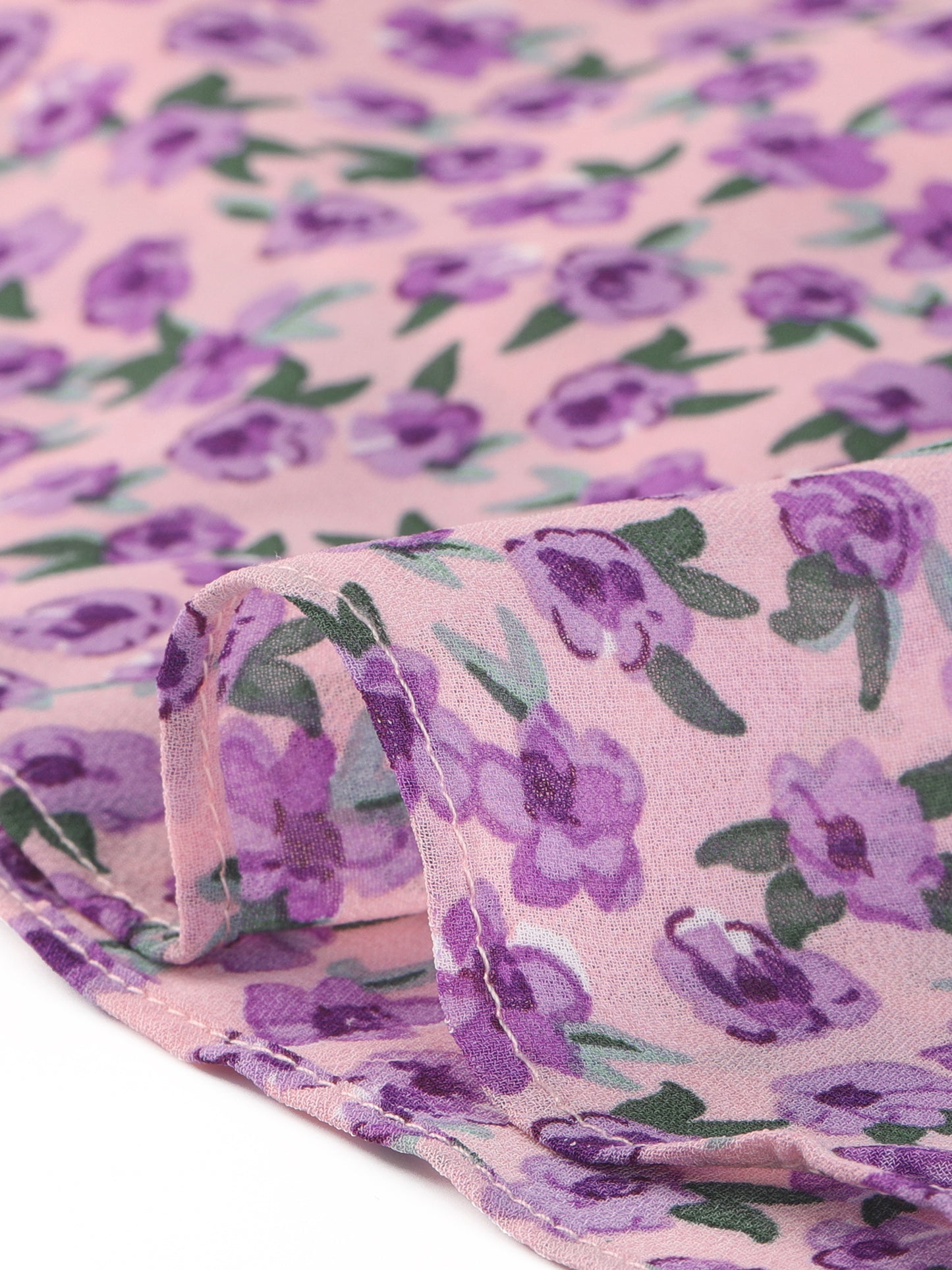 Falda corta con estampado floral para mujer, cintura alta elástica, con volantes y corte A