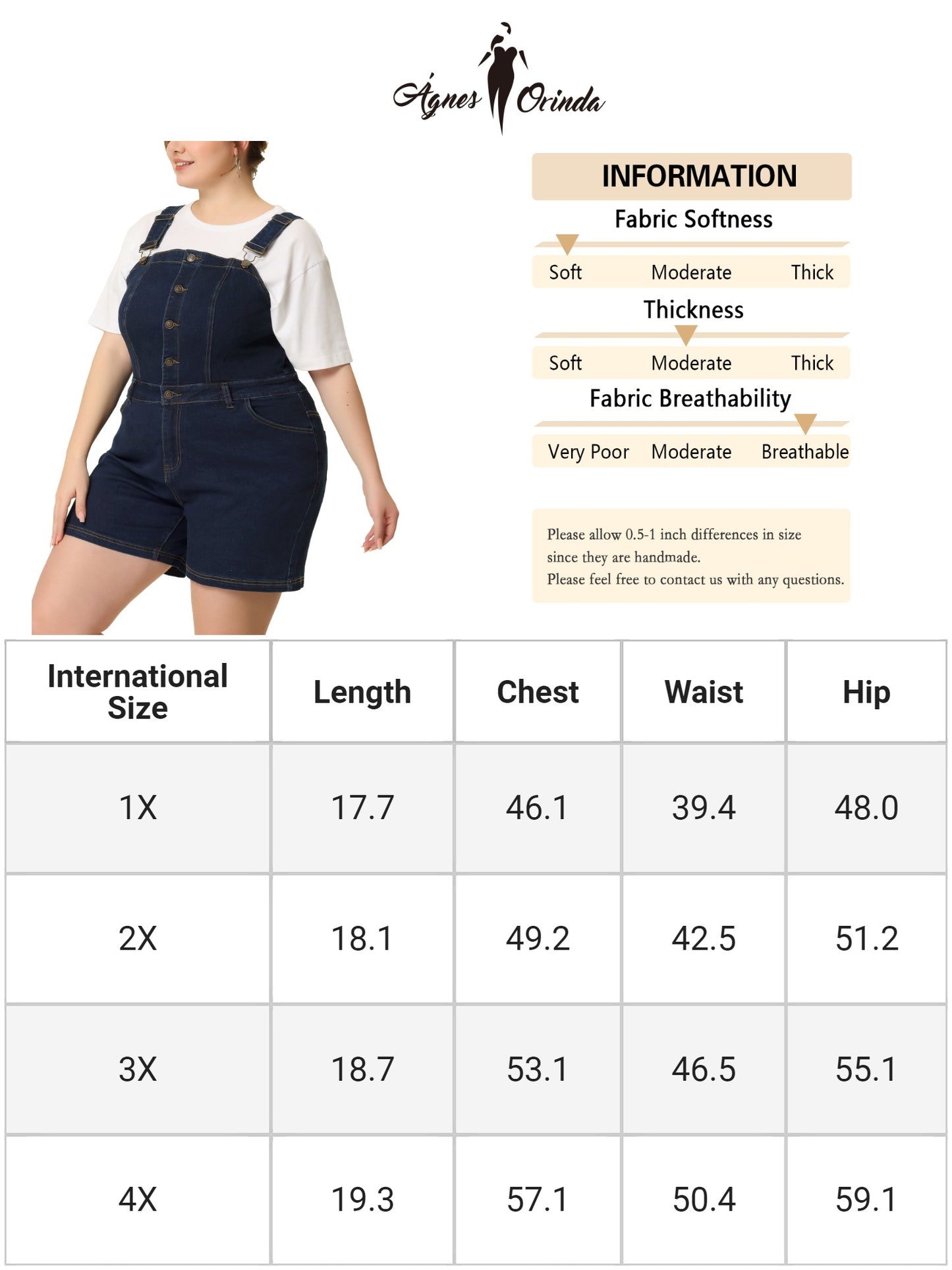 Women Plus Size Denim Overall Shortalls Adjustable Jumpsuit Bib Jean Shorts Denim Overalls