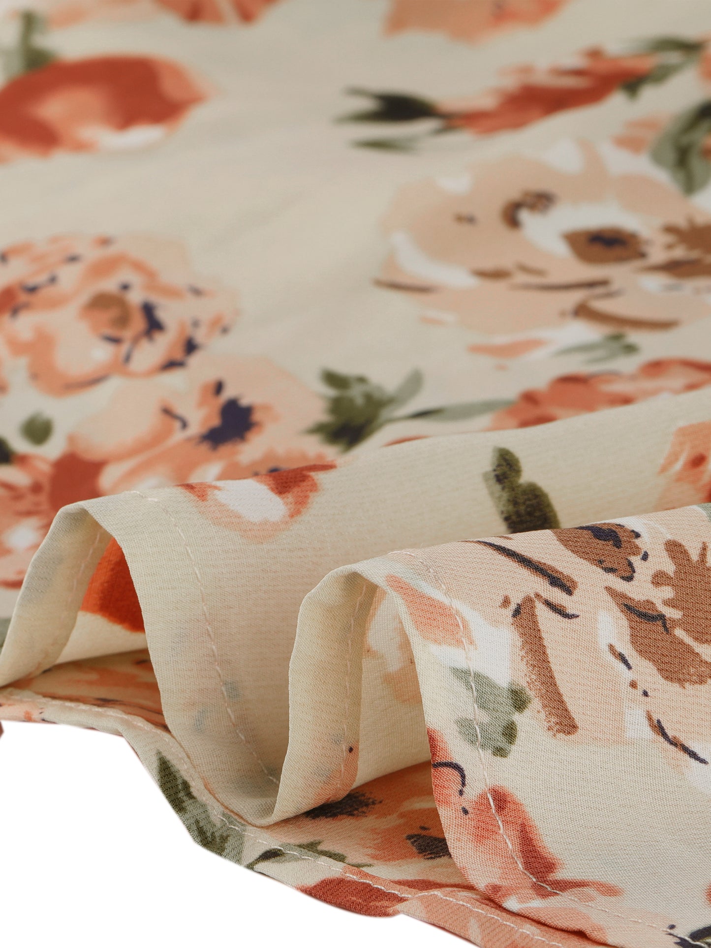 Women's Printed Skirt Summer Chiffon Ruffle Tiered Flowy Midi Skirt