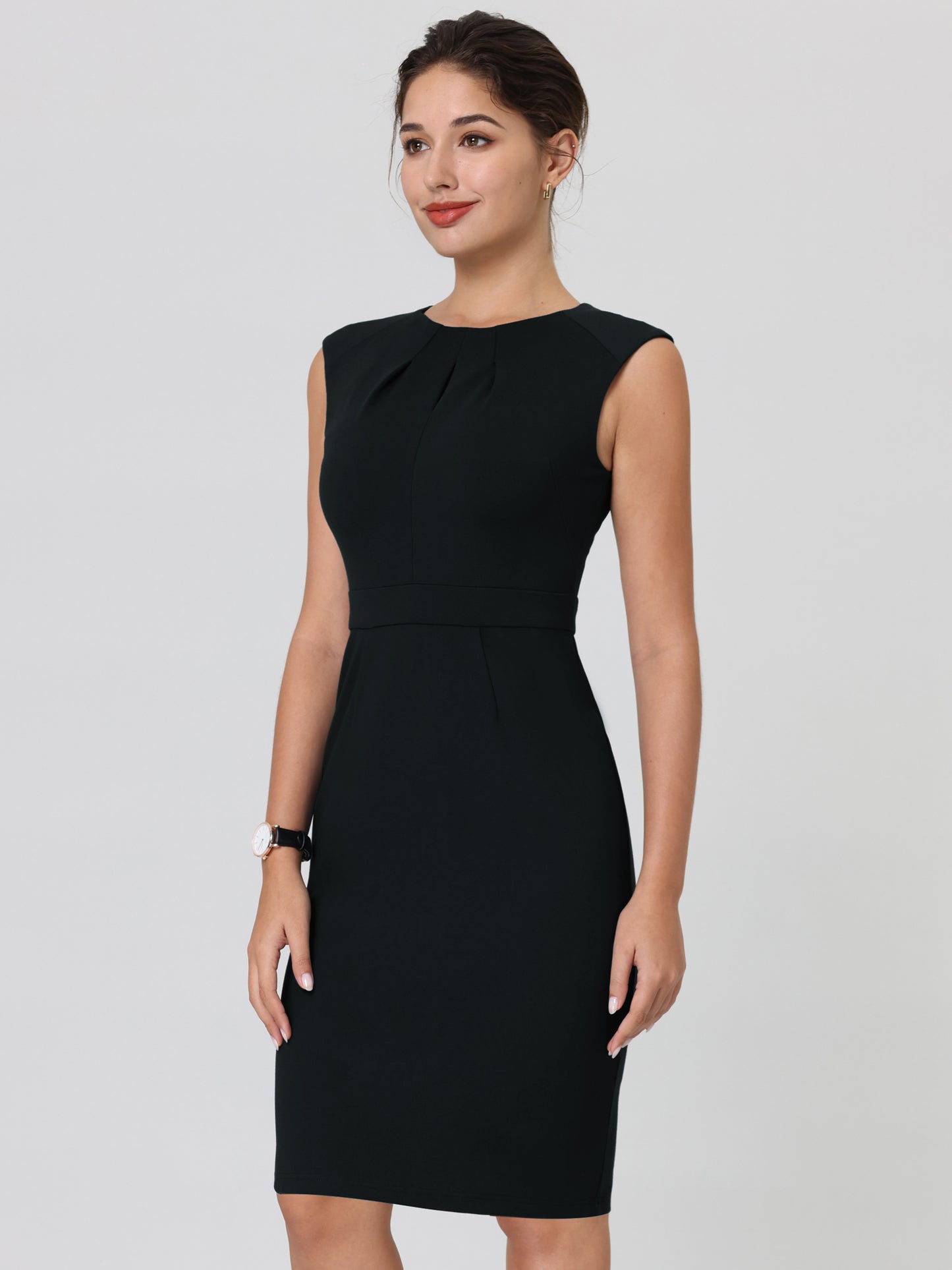 Women's Work Pencil Dresses Sleeveless Professional Business Sheath Dress