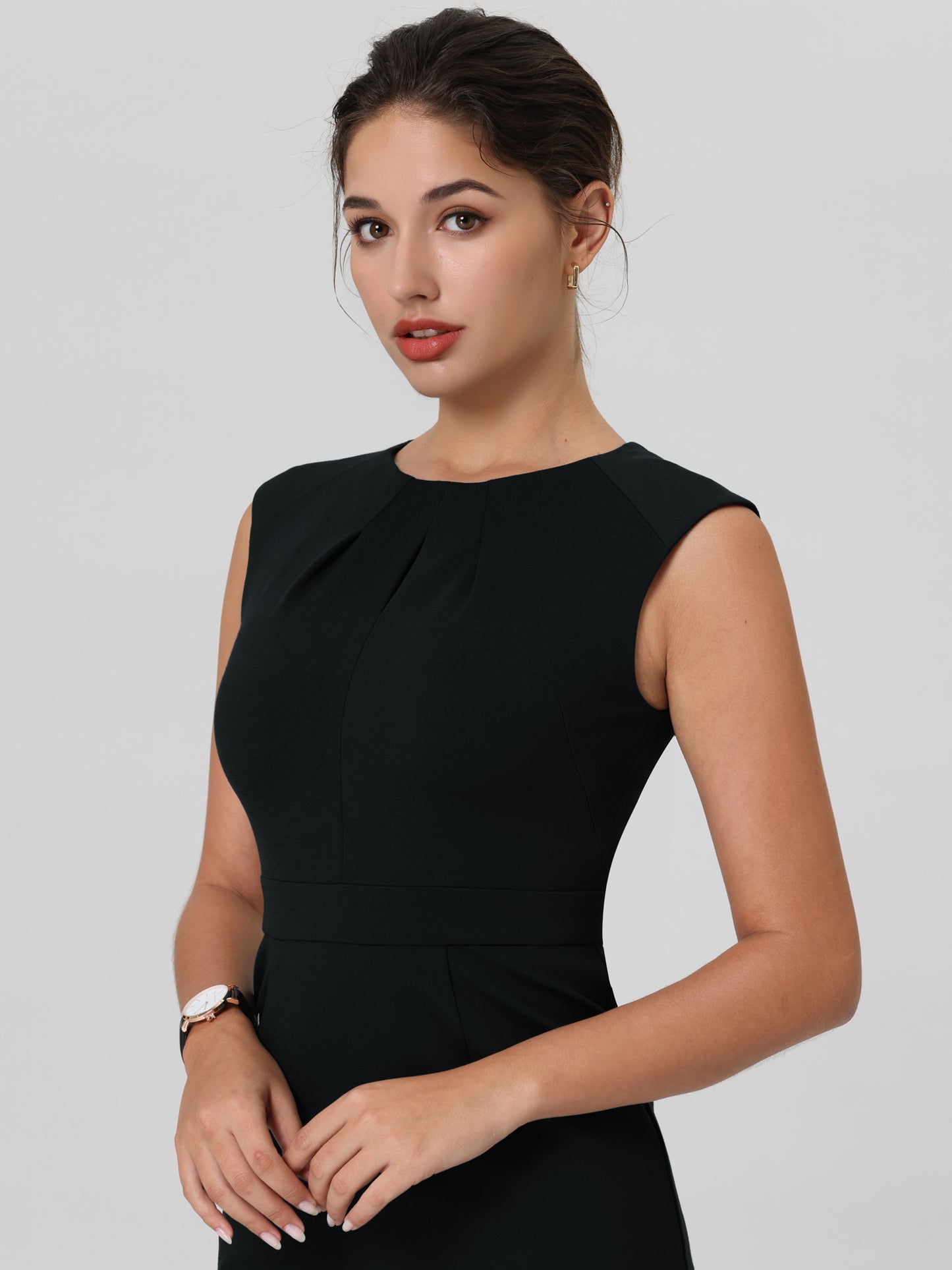 Women's Work Pencil Dresses Sleeveless Professional Business Sheath Dress