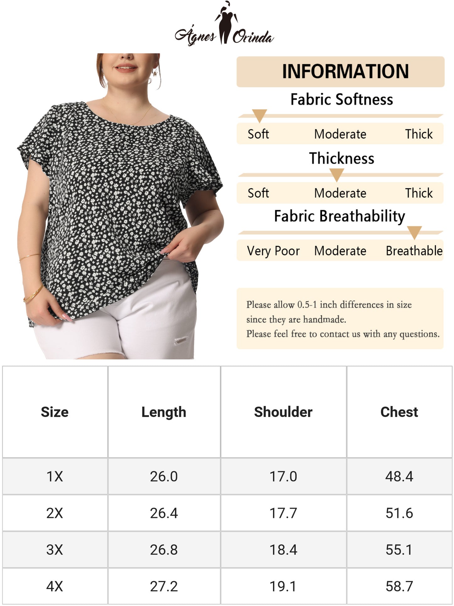 Blusa de mujer de talla grande con mangas acampanadas y estampado floral, top peplum