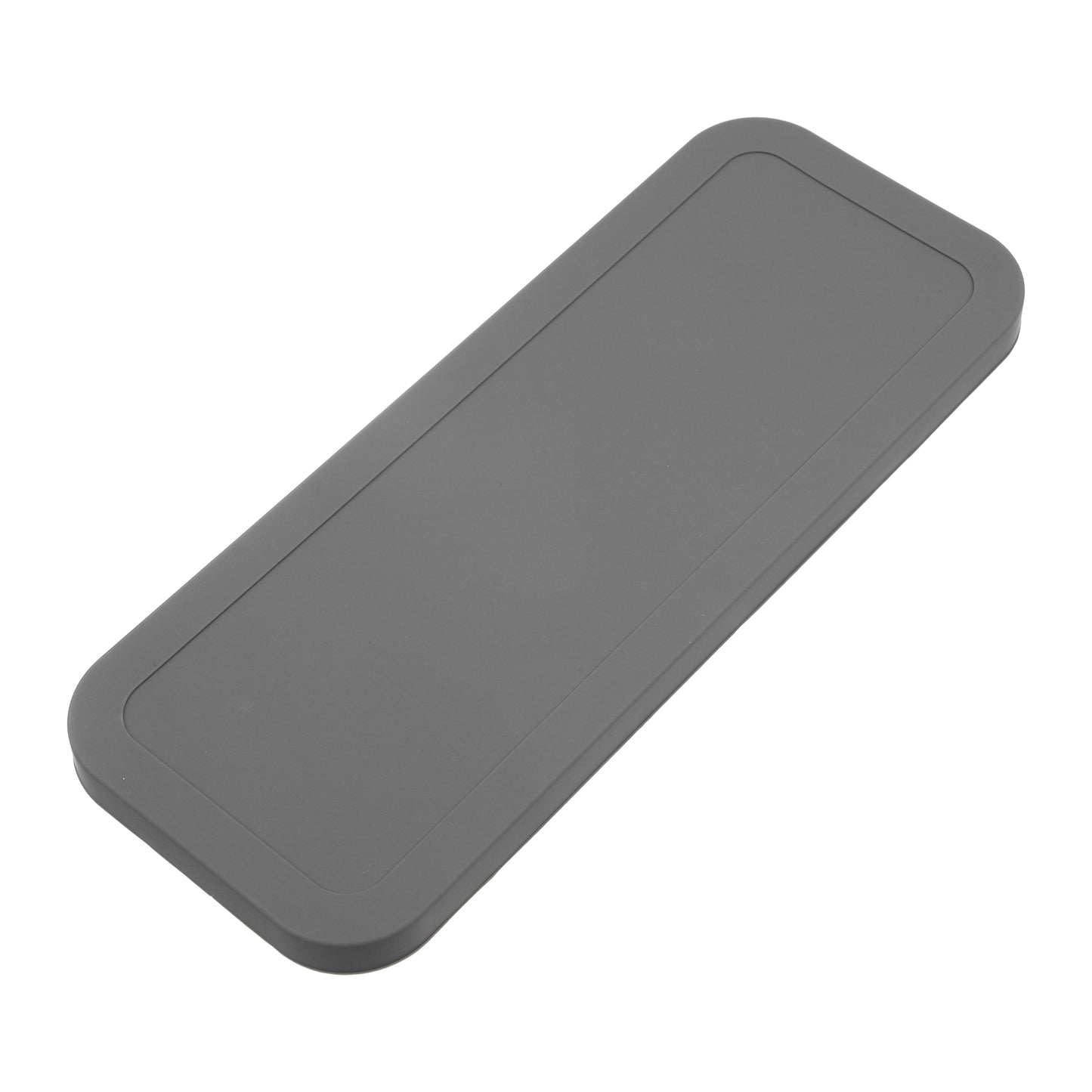 Rectangular Silicone Soap Dish for Bathroom Kitchen, 22.8x9cm Gray