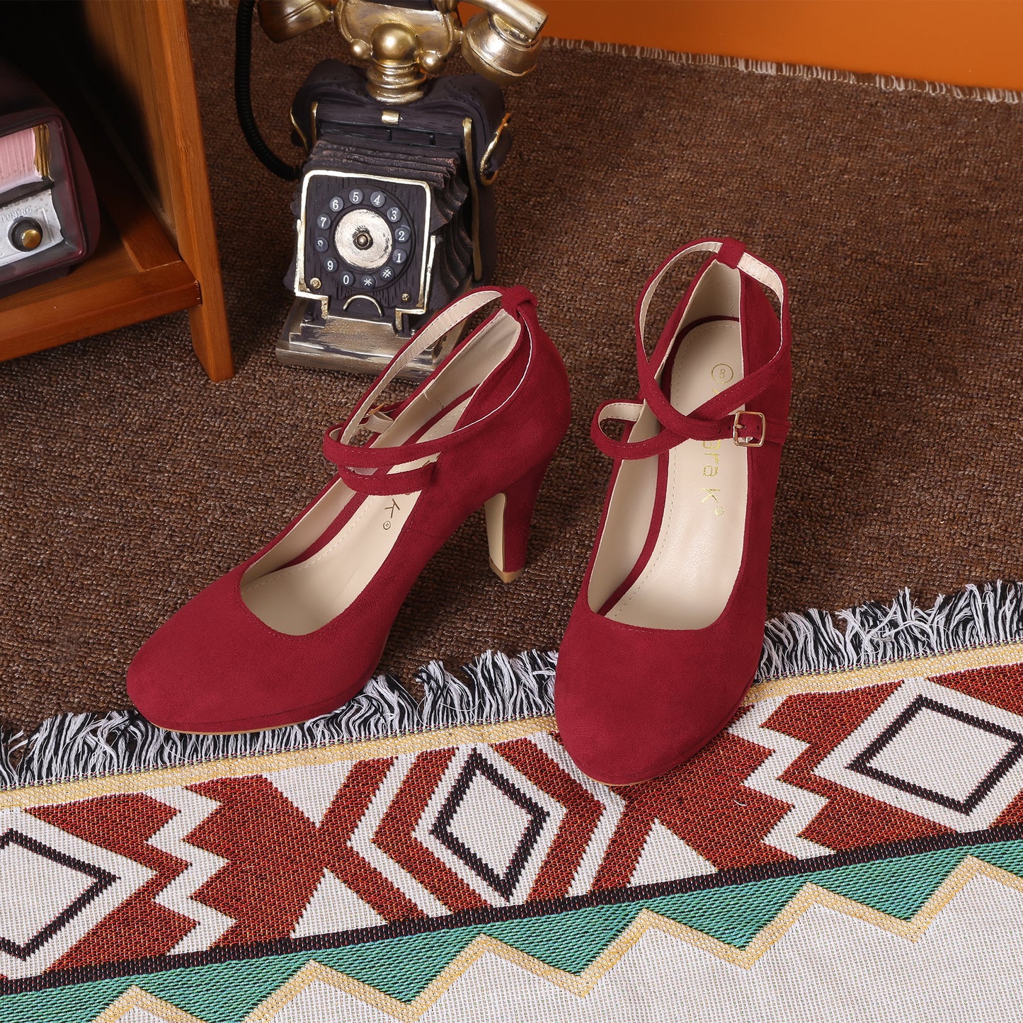 Zapatos Mary Jane con plataforma y tiras cruzadas para mujer