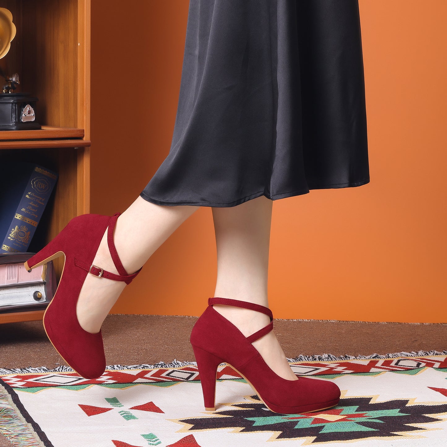 Zapatos Mary Jane con plataforma y tiras cruzadas para mujer