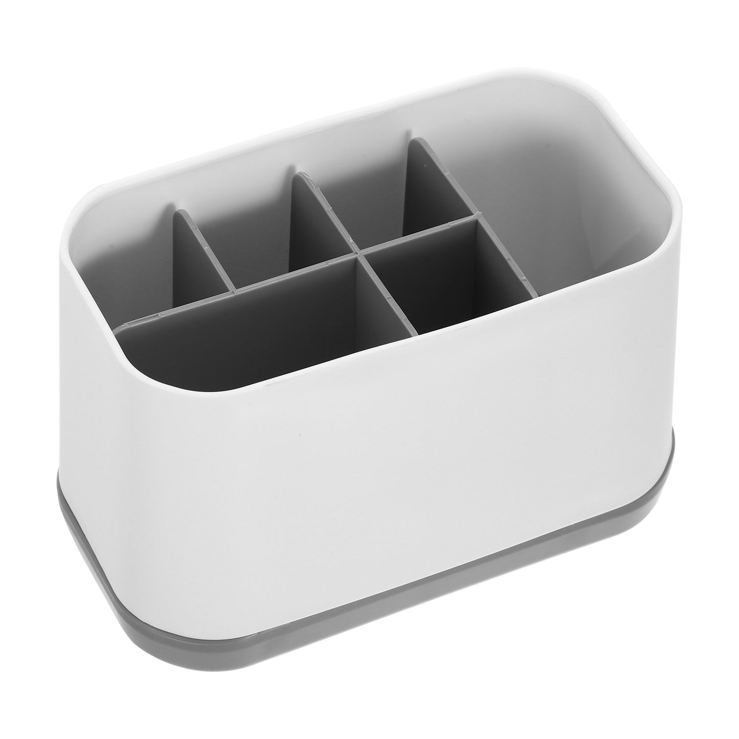 1 Pc Removable Toothbrush Holder, Toothbrush Organizer for Bathroom Gray White