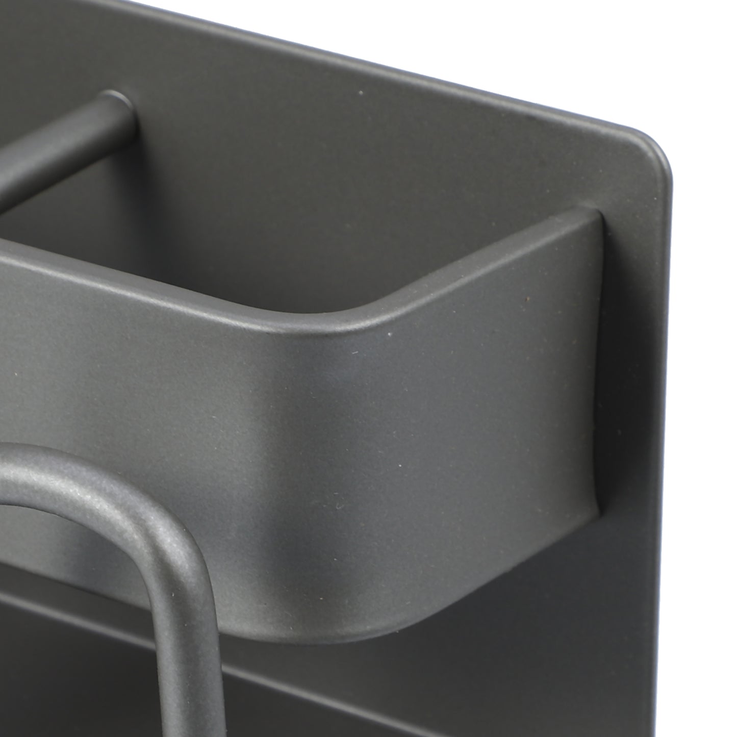 Soporte de pared para cepillos de dientes y pasta de dientes para baño, 26,5 x 7,5 x 7,5 cm, color gris