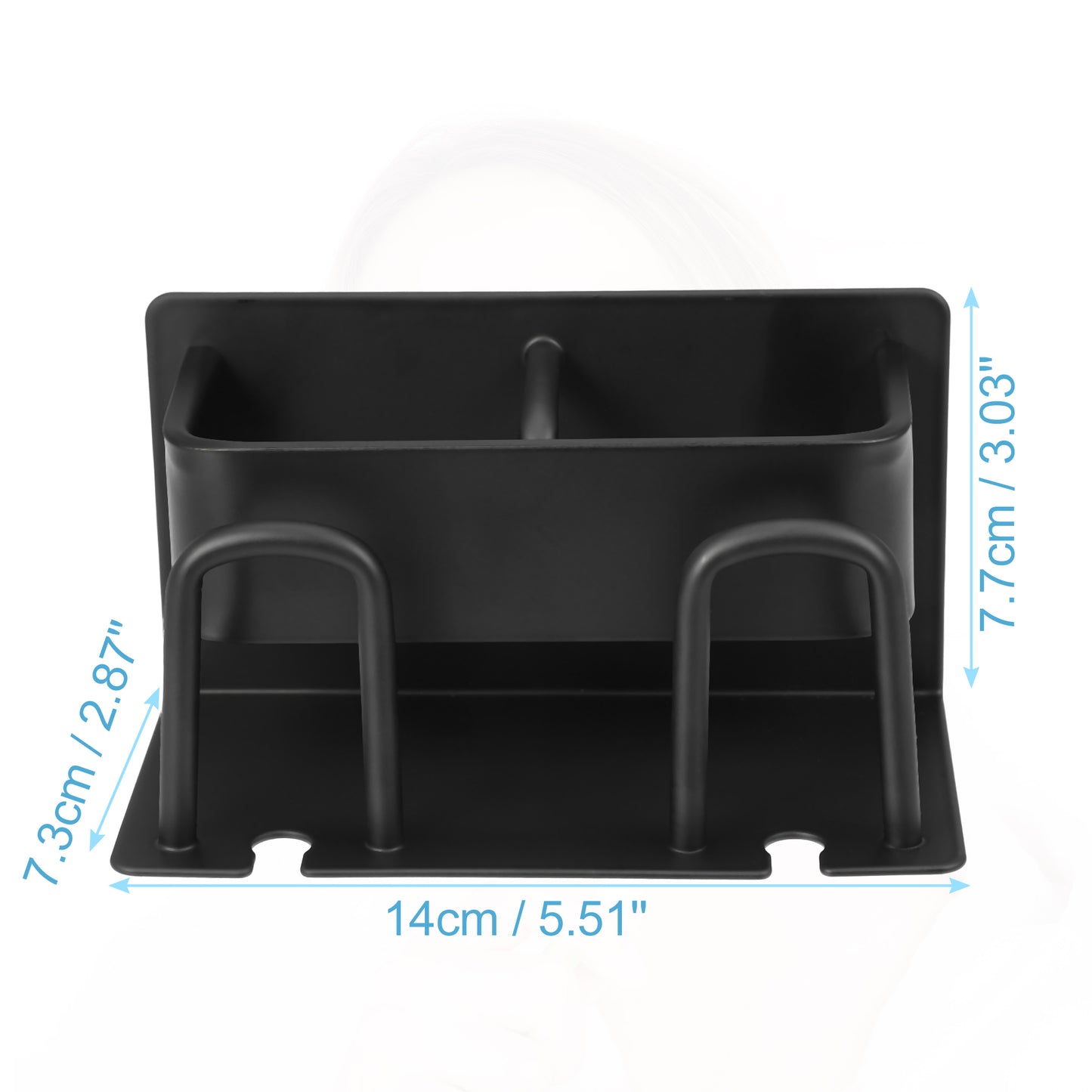 Wall Mounted Toothbrush Toothpaste Holders for Bathroom, 5.51"x2.87"x3.03" Black