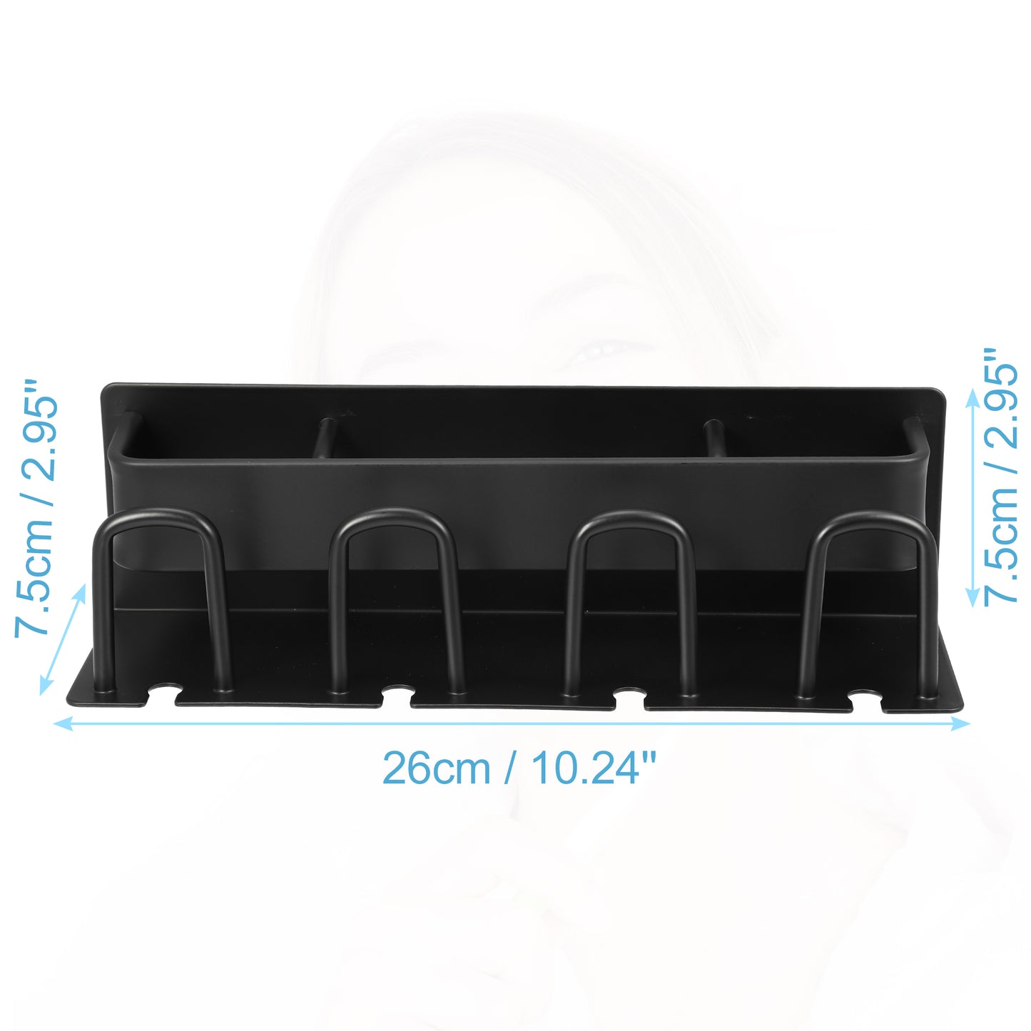 Wall Mounted Toothbrush Toothpaste Holders for Bathroom, 10.24"x2.95"x2.95" Black