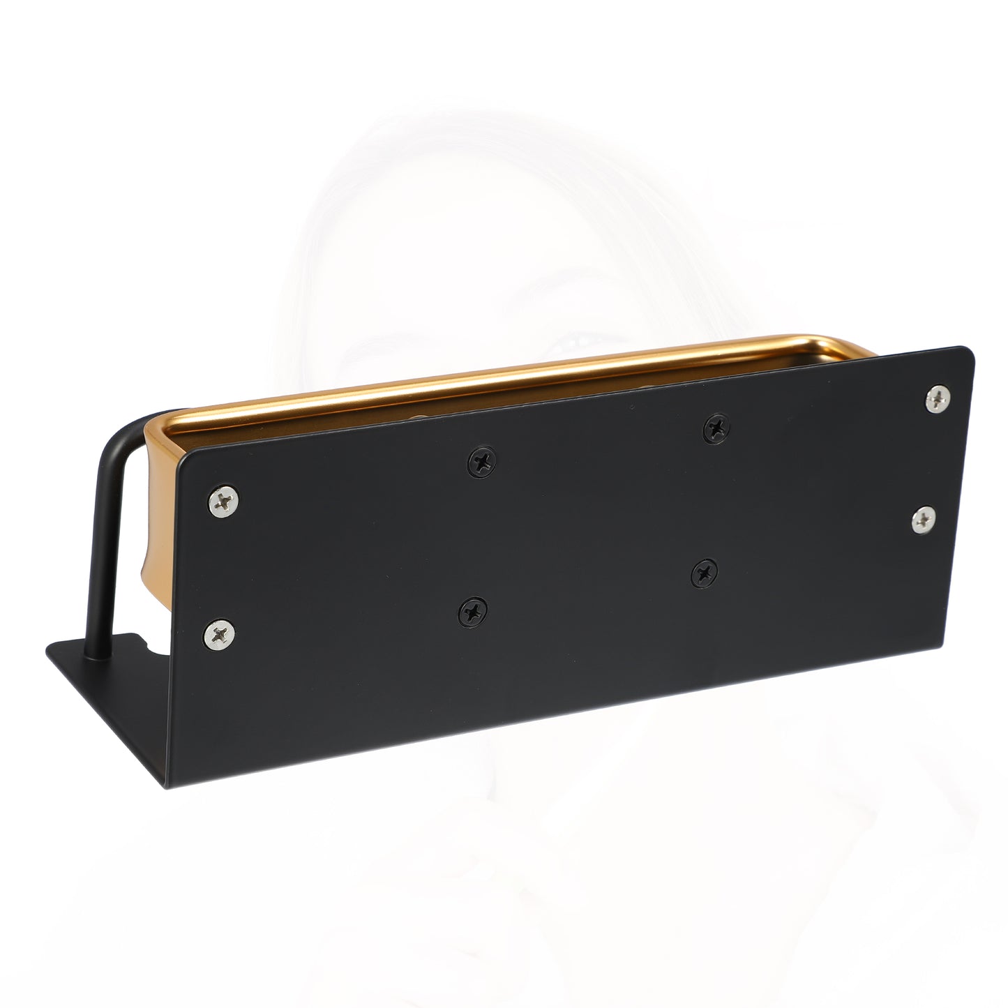 Wall Mounted Toothbrush Toothpaste Holders for Bathroom, 7.87"x2.87"x3.03" Black Gold Tone