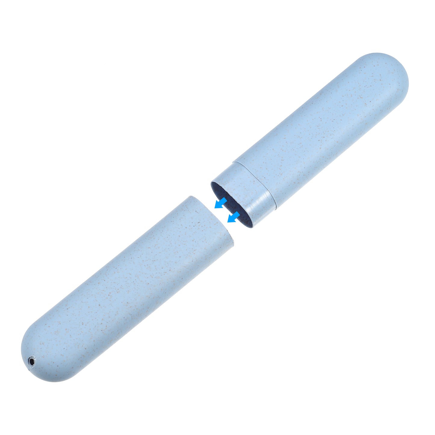 Estuche de viaje para cepillos de dientes, contenedor de viaje de PP, 20,3 x 3,1 x 2,1 cm, azul