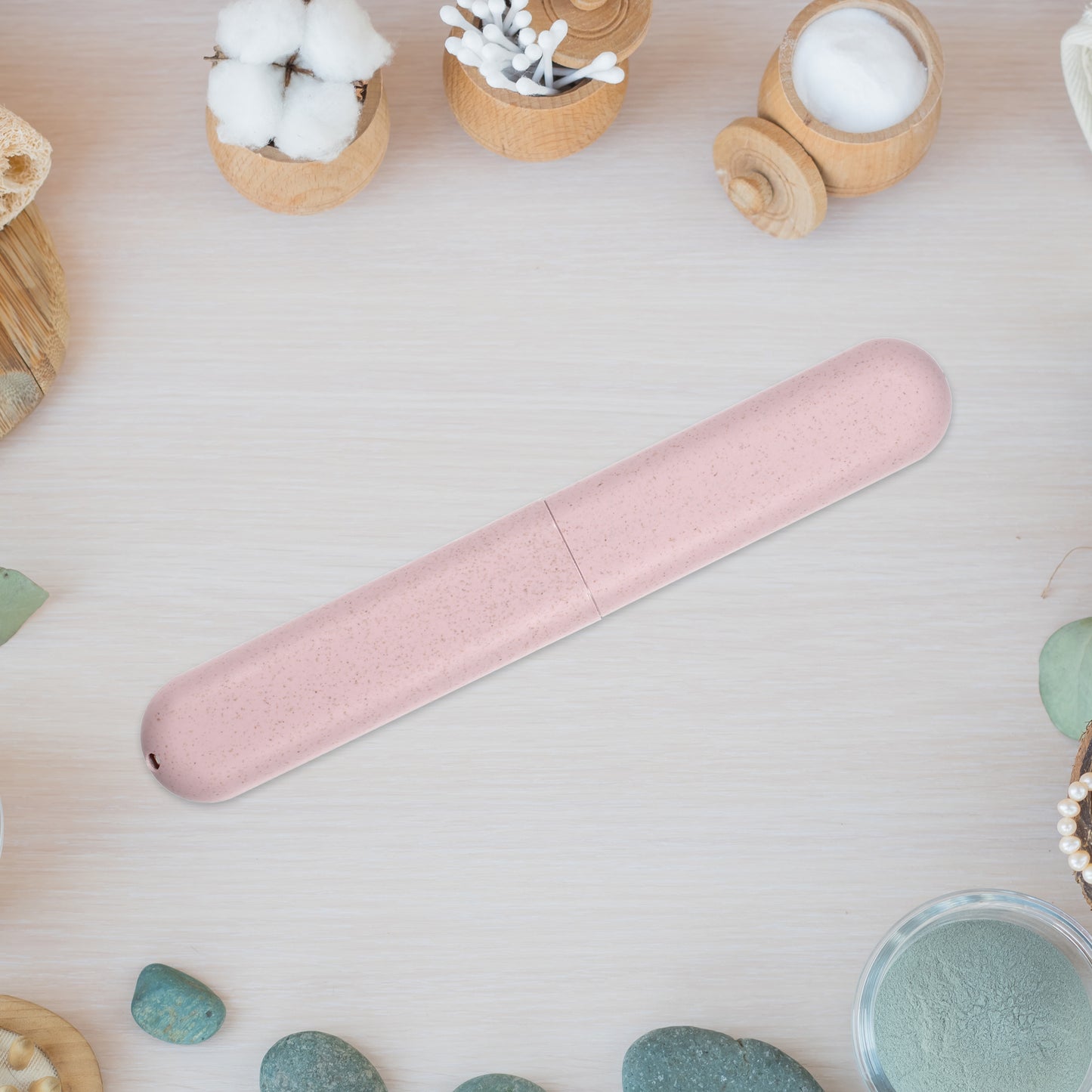 1 Pc Traveling Toothbrush Case, PP Toothbrush Travel Container, 8.07"x1.22"x0.83" Pink