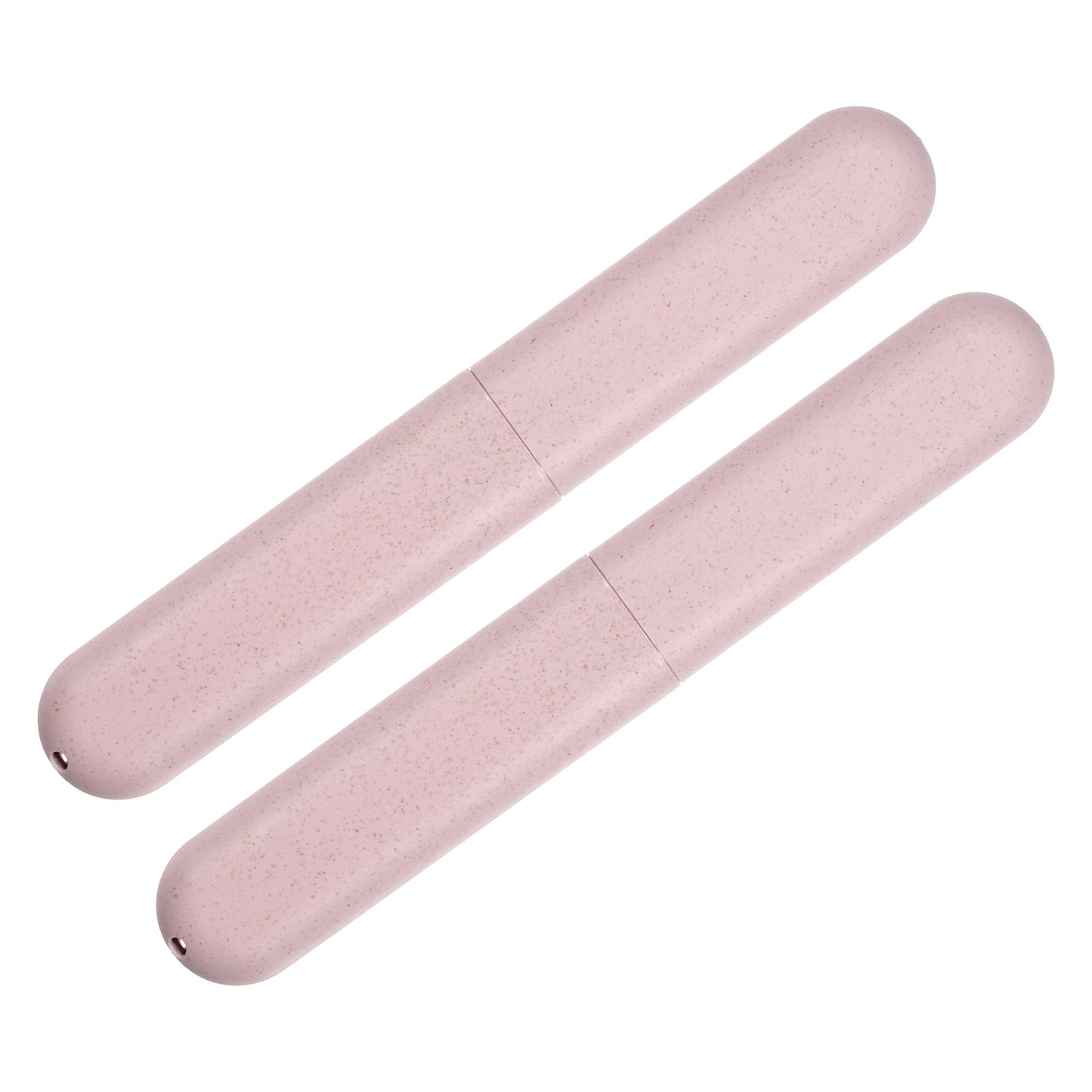 2 Pcs Traveling Toothbrush Case, PP Toothbrush Travel Container, 8.07"x1.22"x0.83" Pink